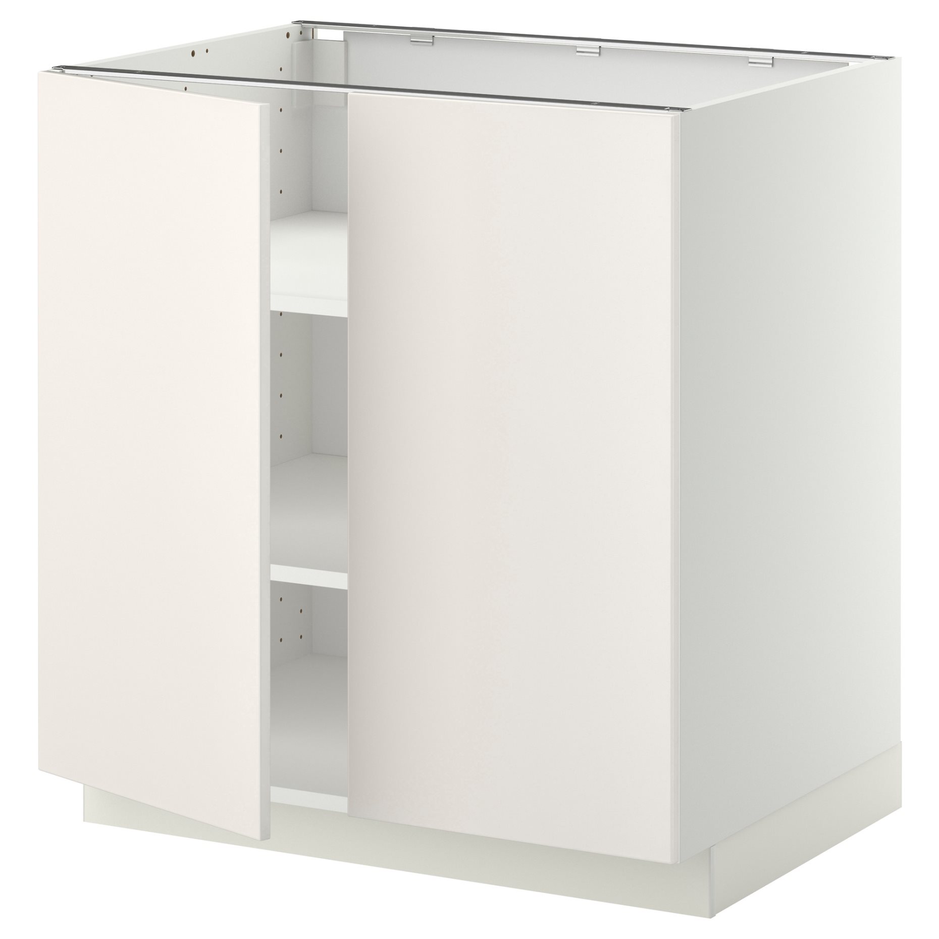 METOD, base cabinet with shelves/2 doors, 80x60 cm, 594.661.72