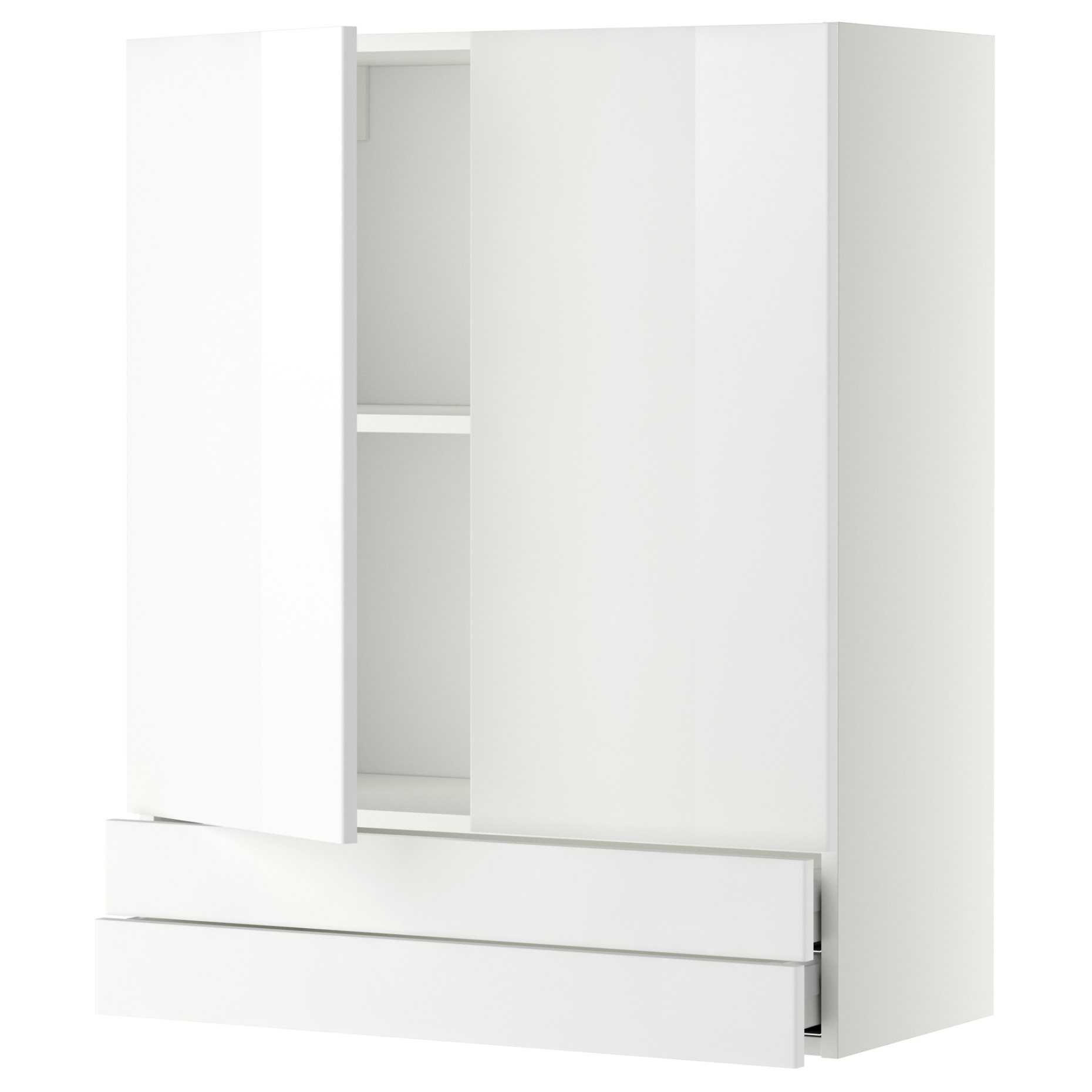 METOD, wall cabinet with 2 doors/2 drawers, 80x100 cm, 594.680.05
