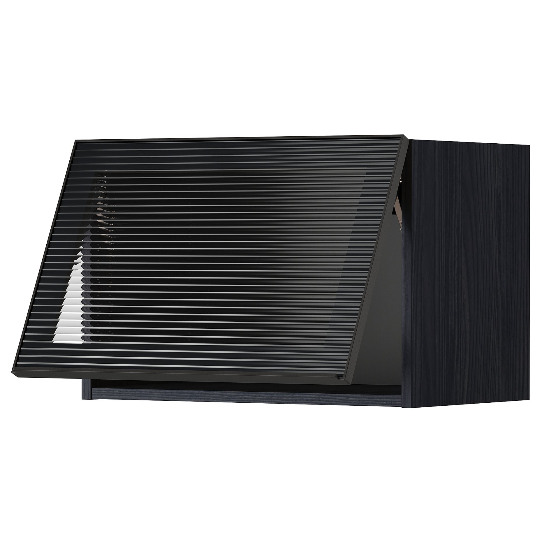 METOD, wall cabinet horizontal/glass door with push-open, 60x40 cm, 594.907.37