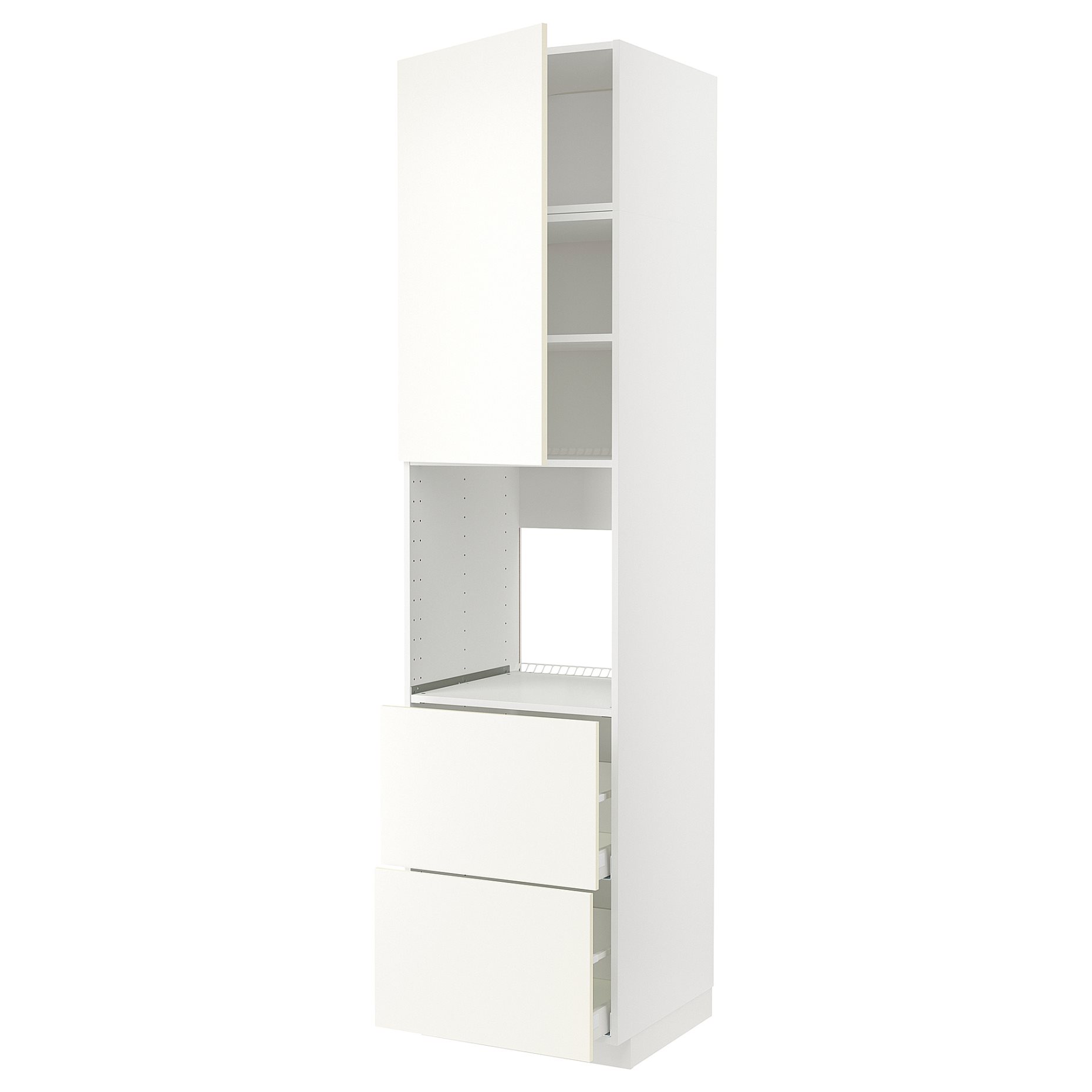 METOD, high cabinet for oven with door/2 drawers, 60x60x240 cm, 595.070.59