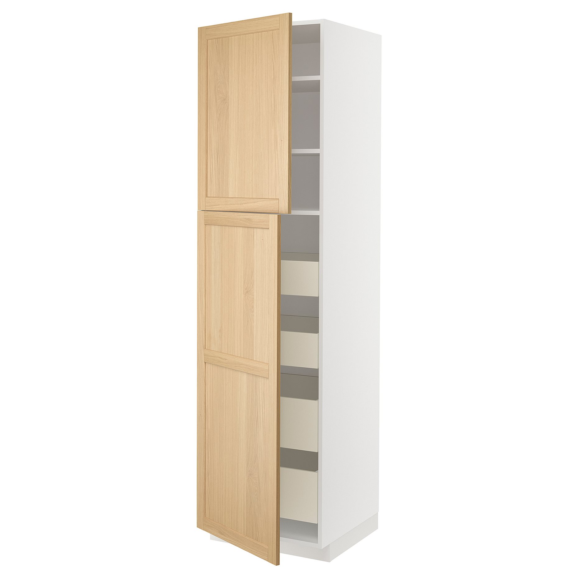 METOD, high cabinet with 2 doors/4 drawers, 60x60x220 cm, 595.095.05