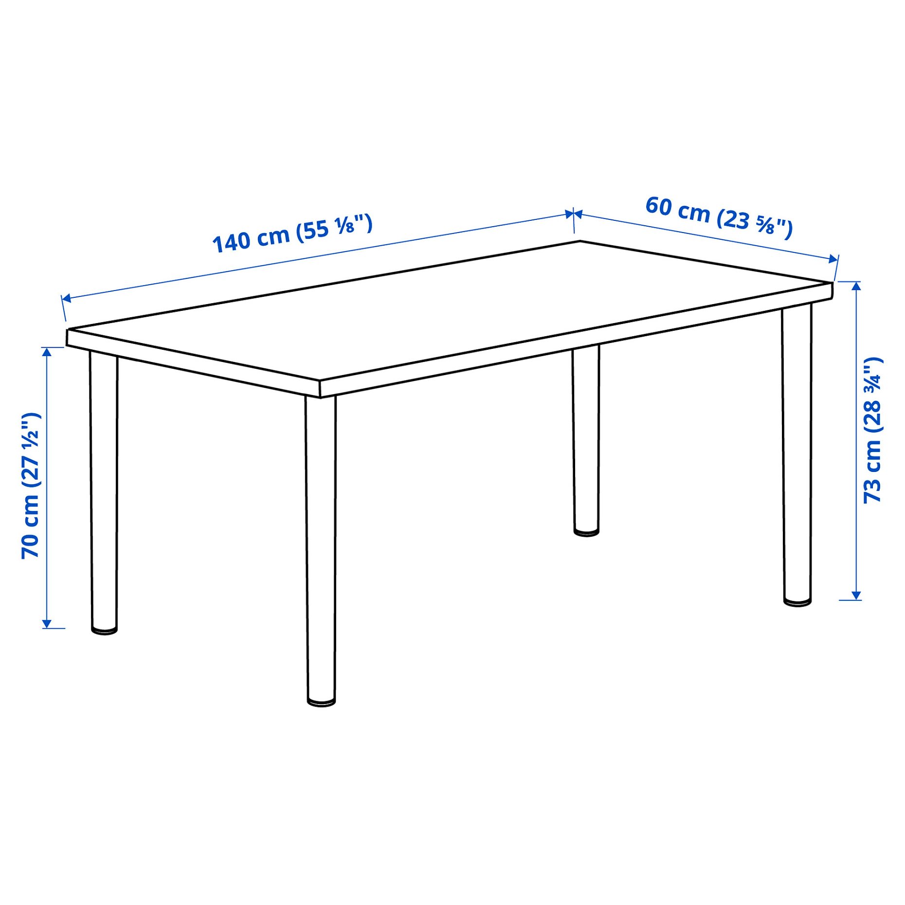 LAGKAPTEN/ADILS, desk, 140x60 cm, 595.234.55