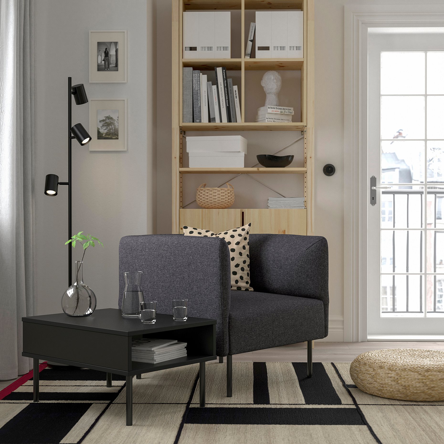 LILLEHEM, armchair with side table, 595.363.25