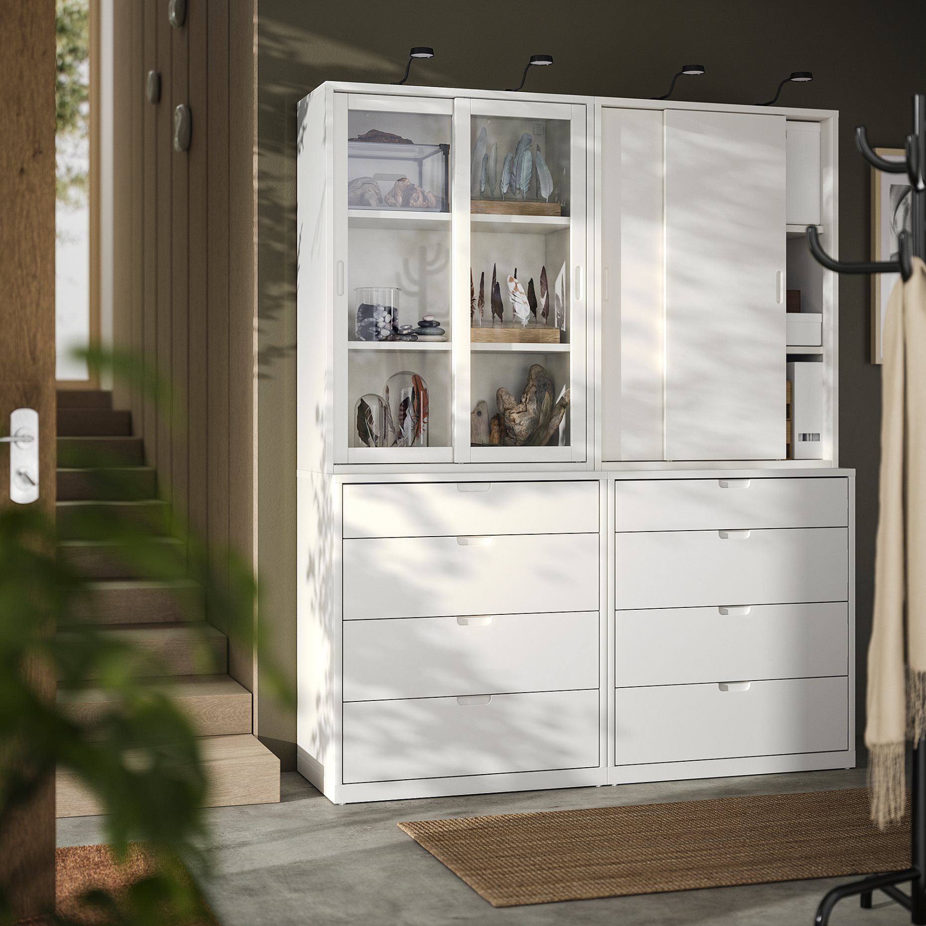 TONSTAD, storage combination with drawers, 164x47x206 cm, 595.478.85