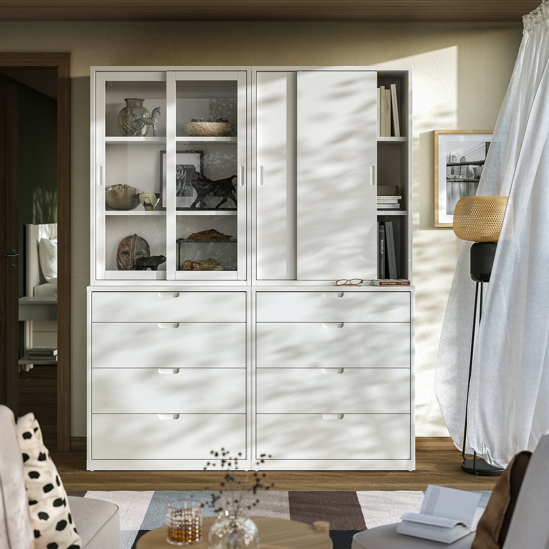 TONSTAD, storage combination with drawers, 164x47x206 cm, 595.478.85