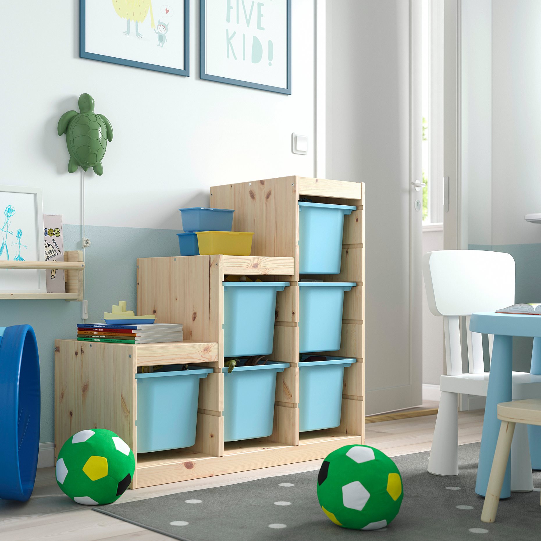 TROFAST, storage combination with boxes, 94x44x91 cm, 595.734.12