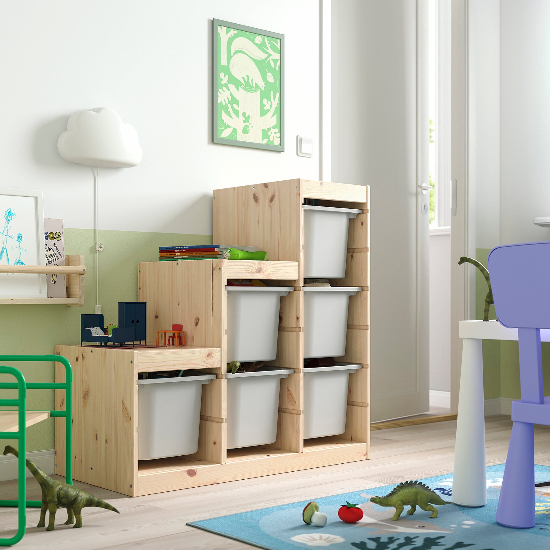 TROFAST, storage combination with boxes, 94x44x91 cm, 595.736.00