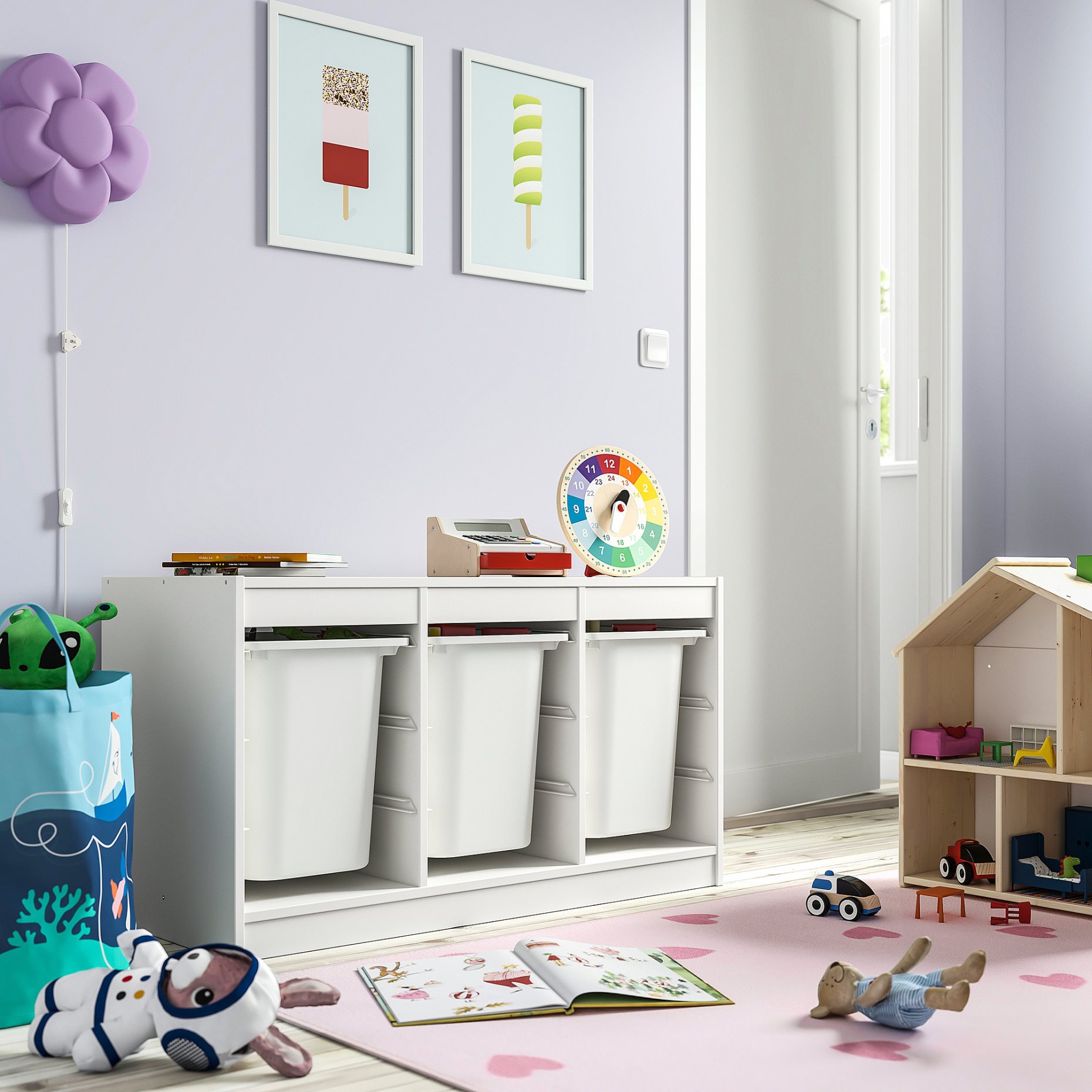 TROFAST, storage combination with boxes, 99x44x56 cm, 595.747.32