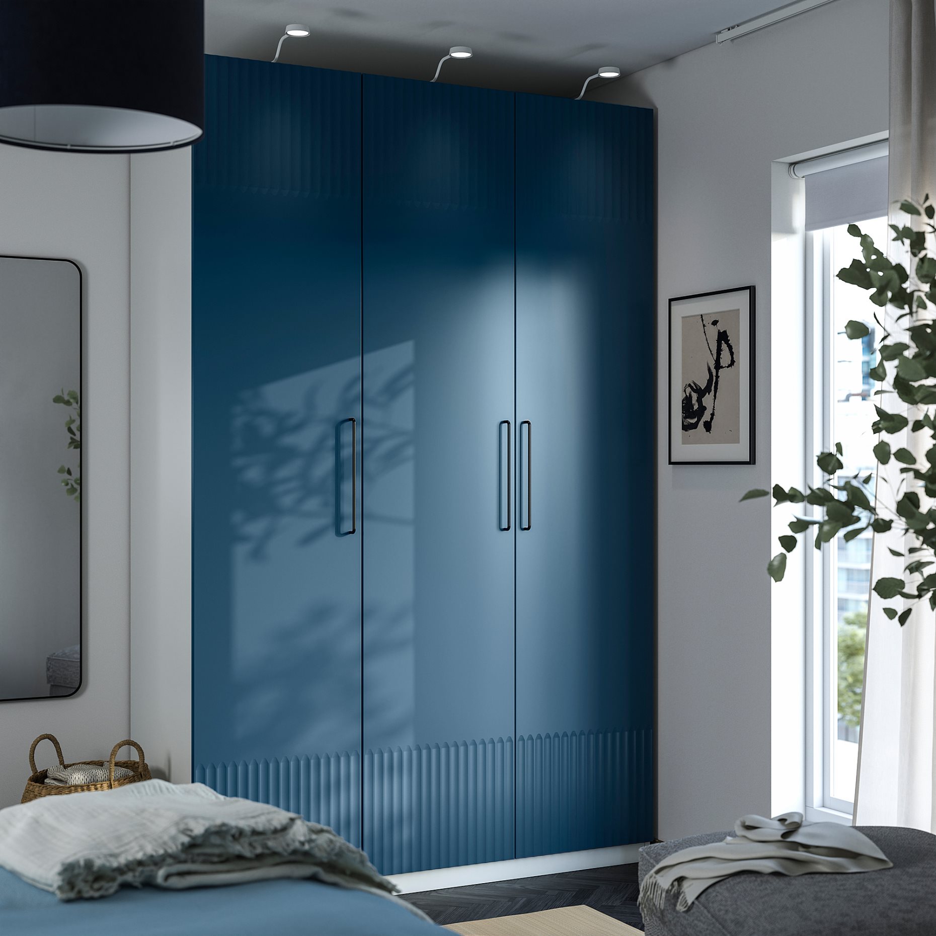 PAX/FYRUDDEN, wardrobe combination, 150x60x236 cm, 595.816.38