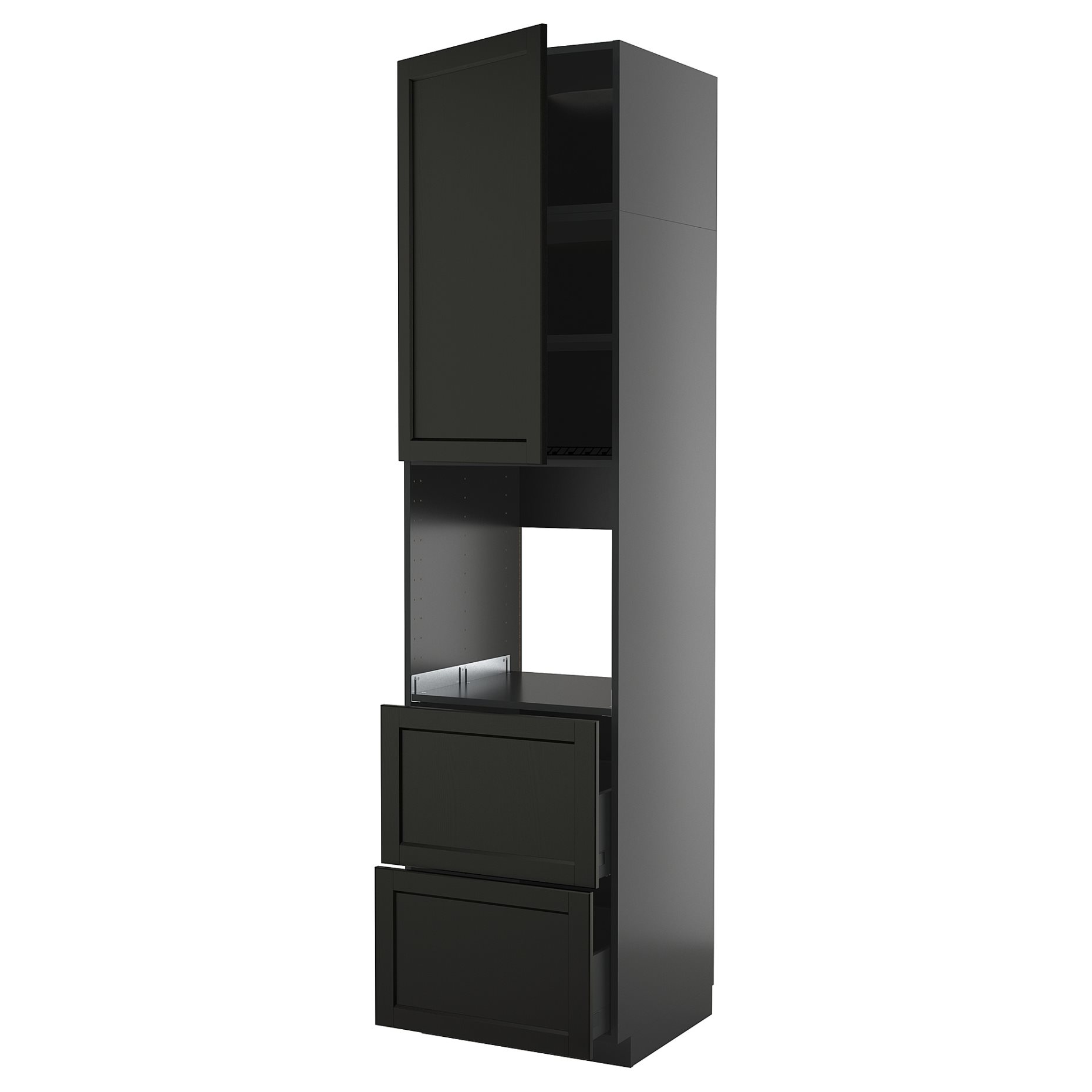 METOD/KNIVSHULT, high cabinet for oven with door/2 drawers, 60x60x240 cm, 595.889.32