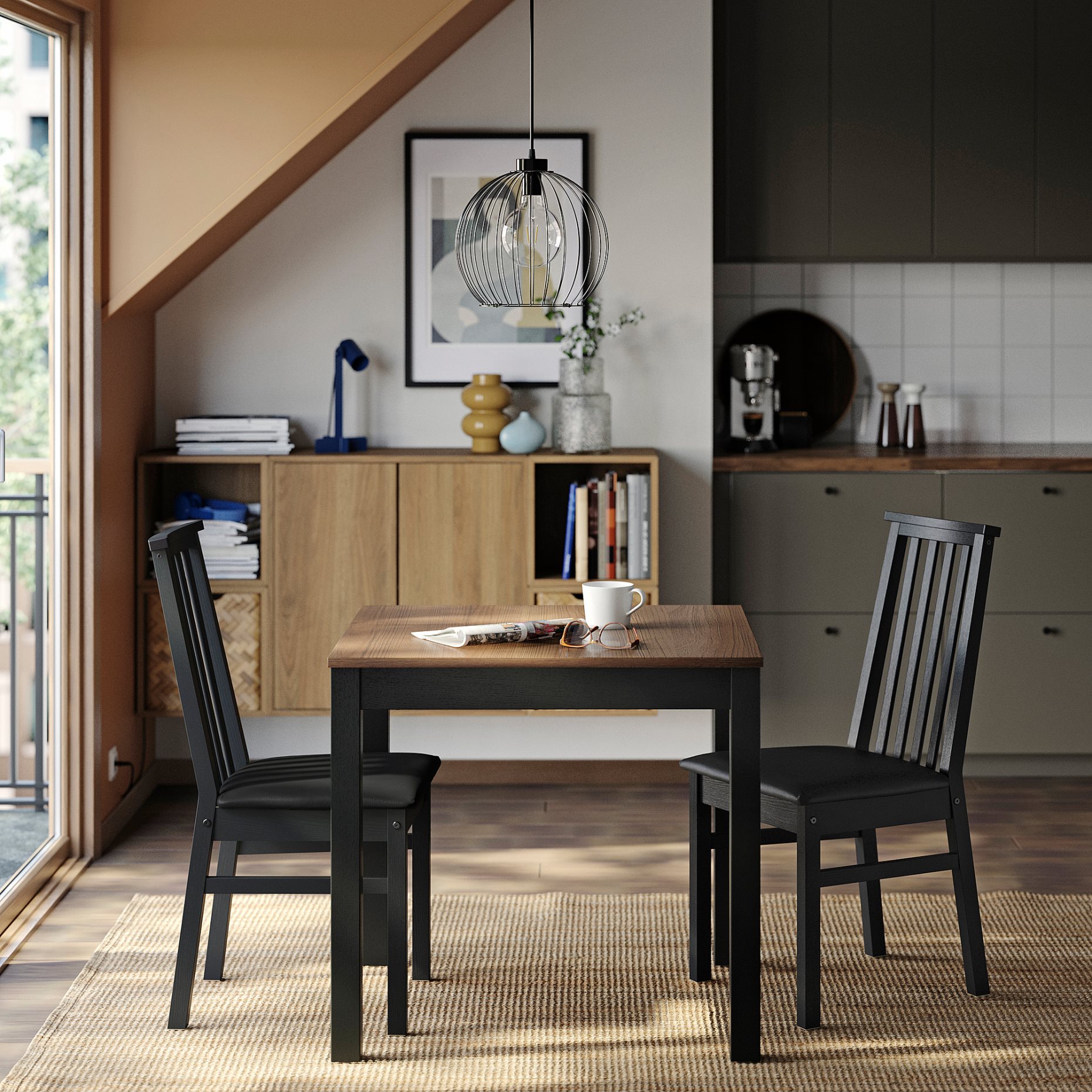 ÅLHULT / ÅLHULT, table and 2 chairs, 80x74 cm, 596.100.56