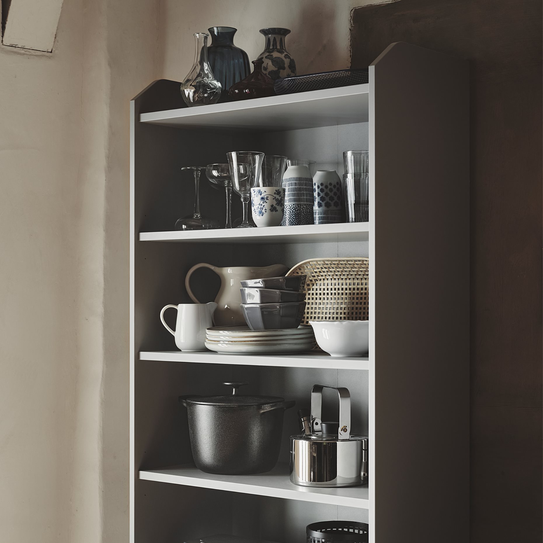 HAUGA, high cabinet with 2 doors, 70x199 cm, 604.150.54