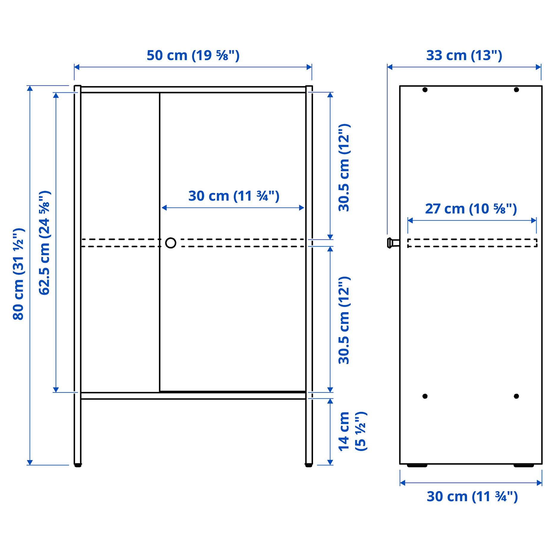 BAGGEBO, cabinet with door, 50x30x80 cm, 604.812.04