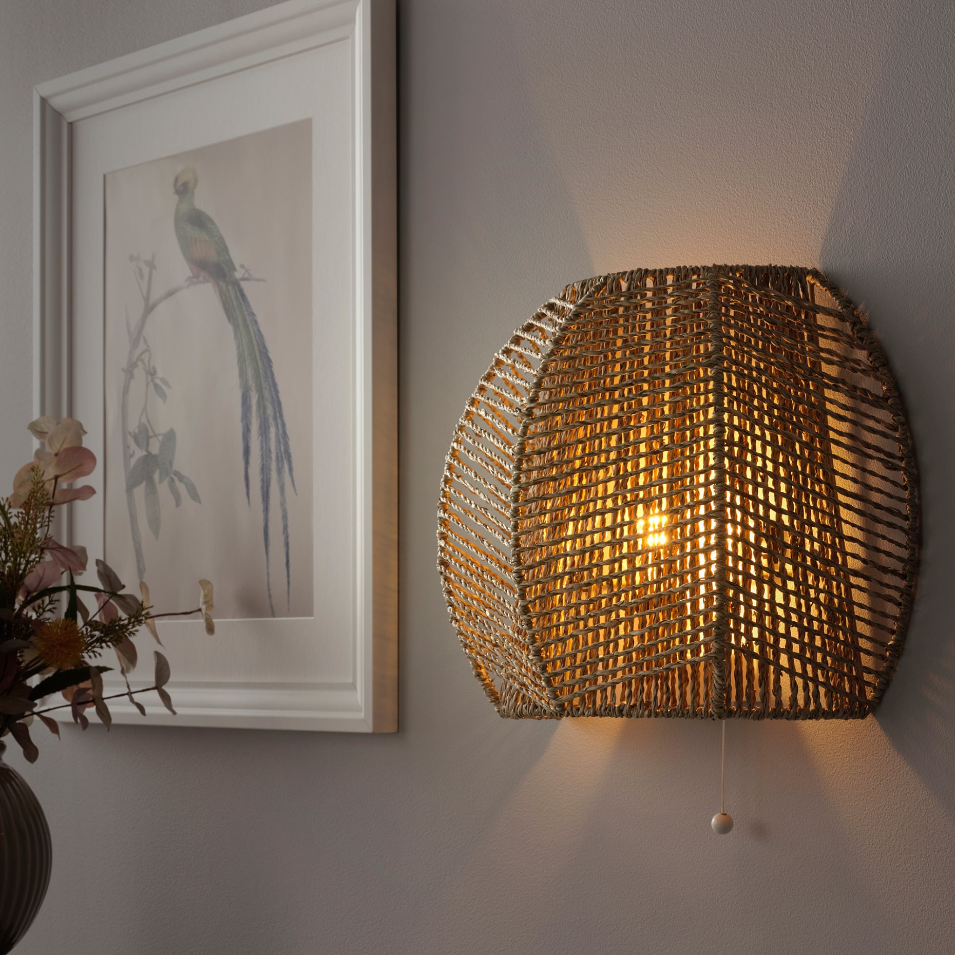 MÅNALG, wall lamp, wired-in installation/handmade, 604.846.98