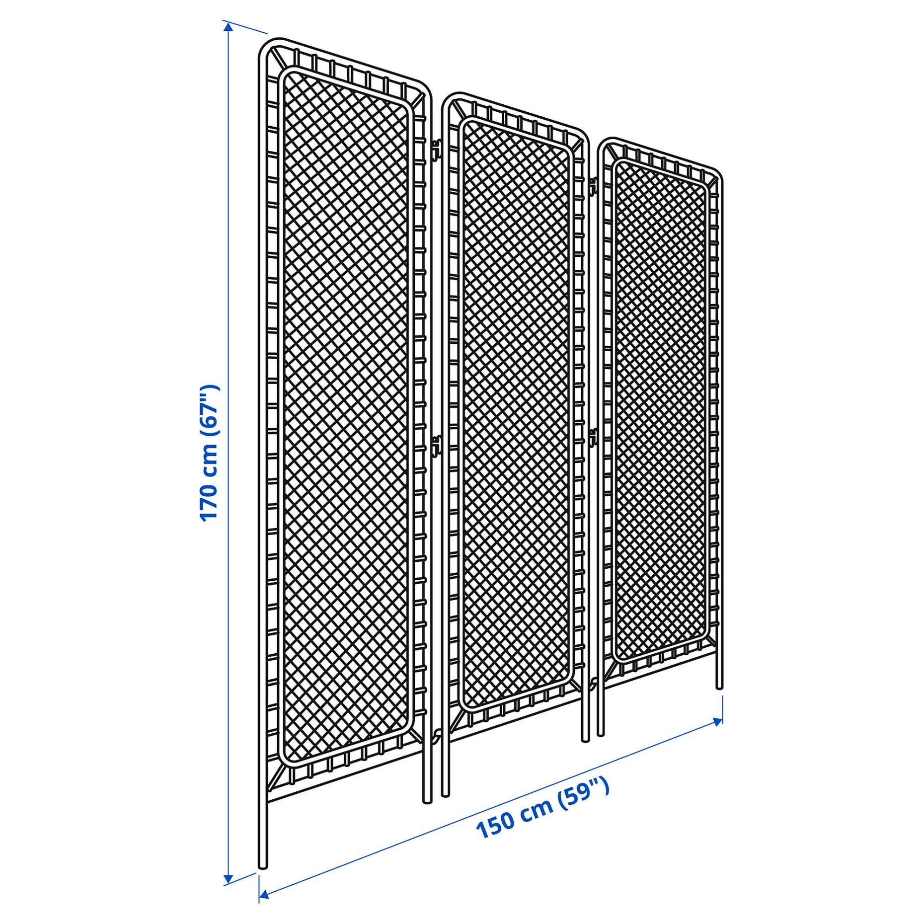TOLKNING, room divider/handmade ,150x170 cm, 605.126.63