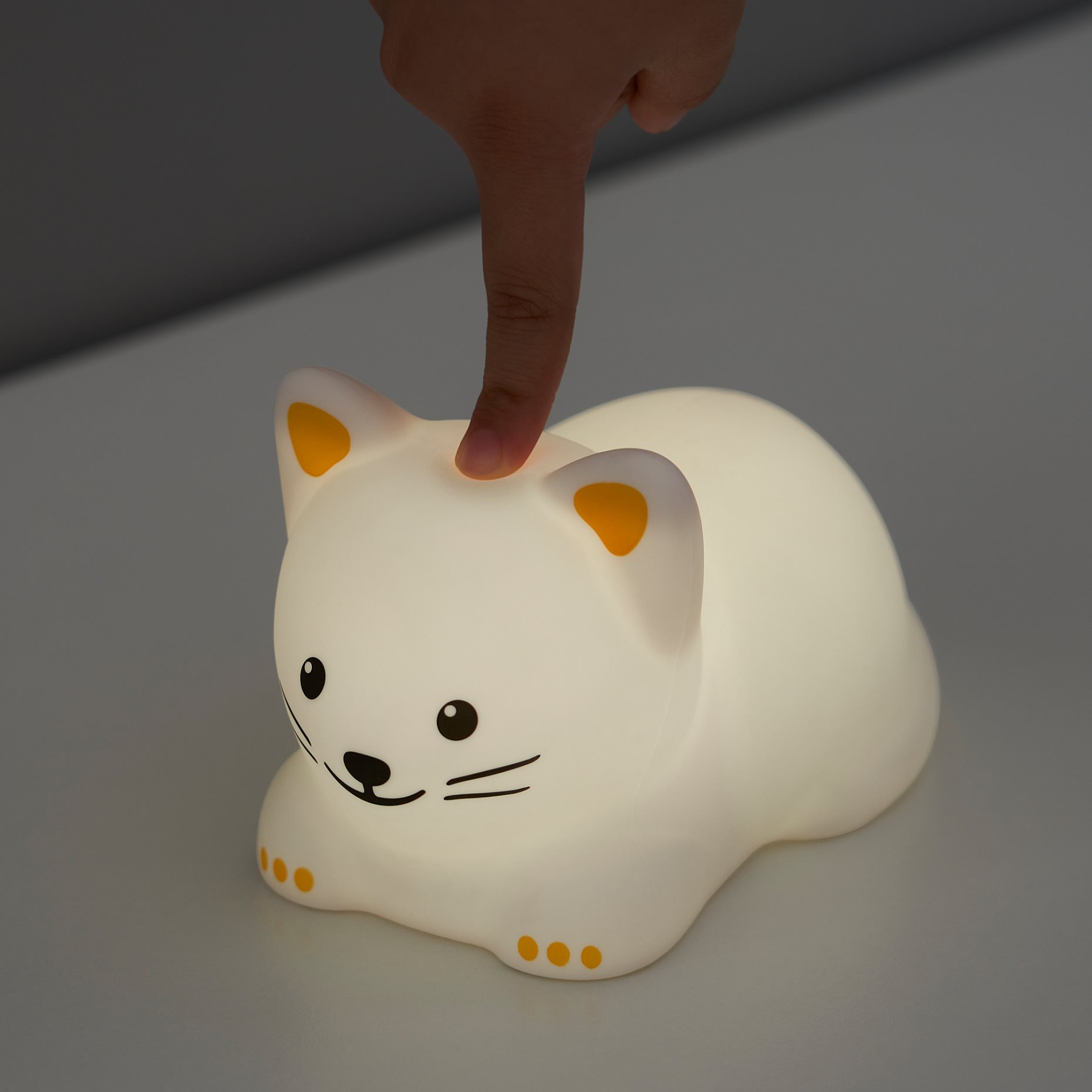 TÖVÄDER, φωτιστικό νυκτός με ενσωματωμένο φωτισμό LED/γατάκι/λειτουργία με μπαταρία, 605.169.15