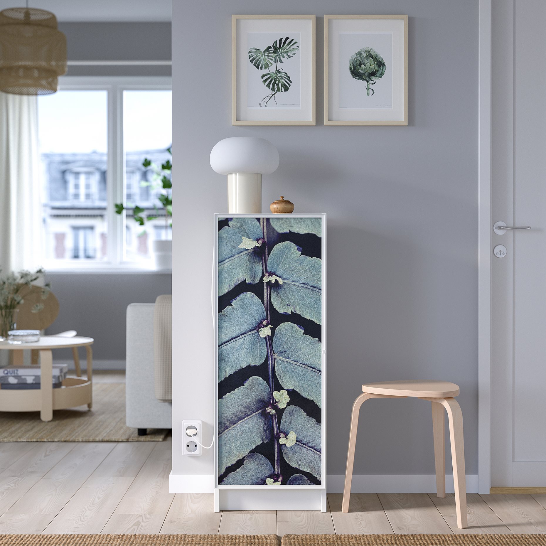 HÖGBO, γυάλινη πόρτα, 40x97 cm, 605.302.52