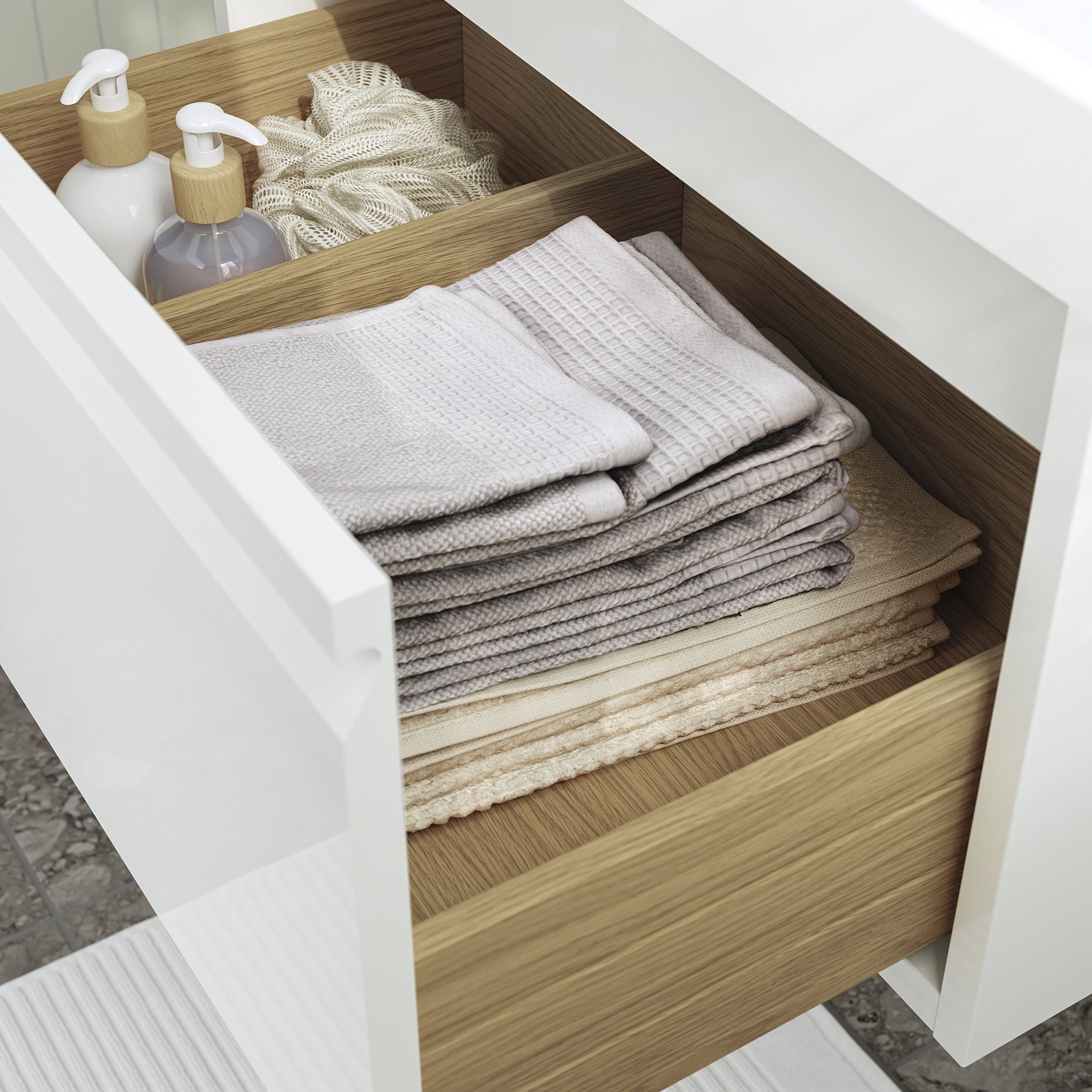 ANGSJON, wash-stand with drawer/high-gloss, 80x48x33 cm, 605.350.99
