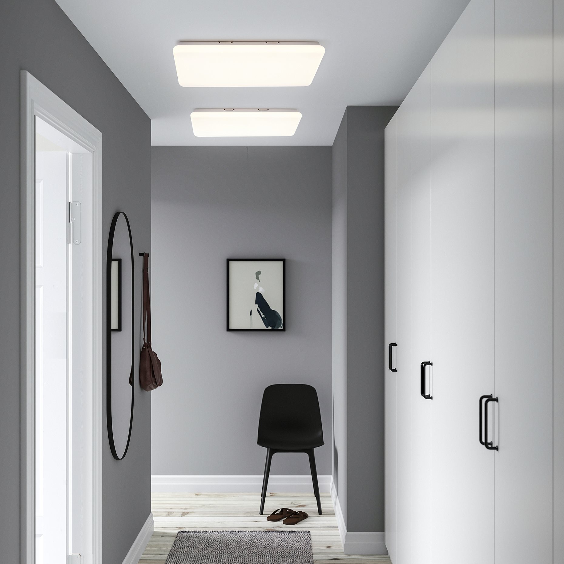 JETSTROM, ceiling panel with built-in LED light source/smart dimmable, 60x60 cm, 605.360.08