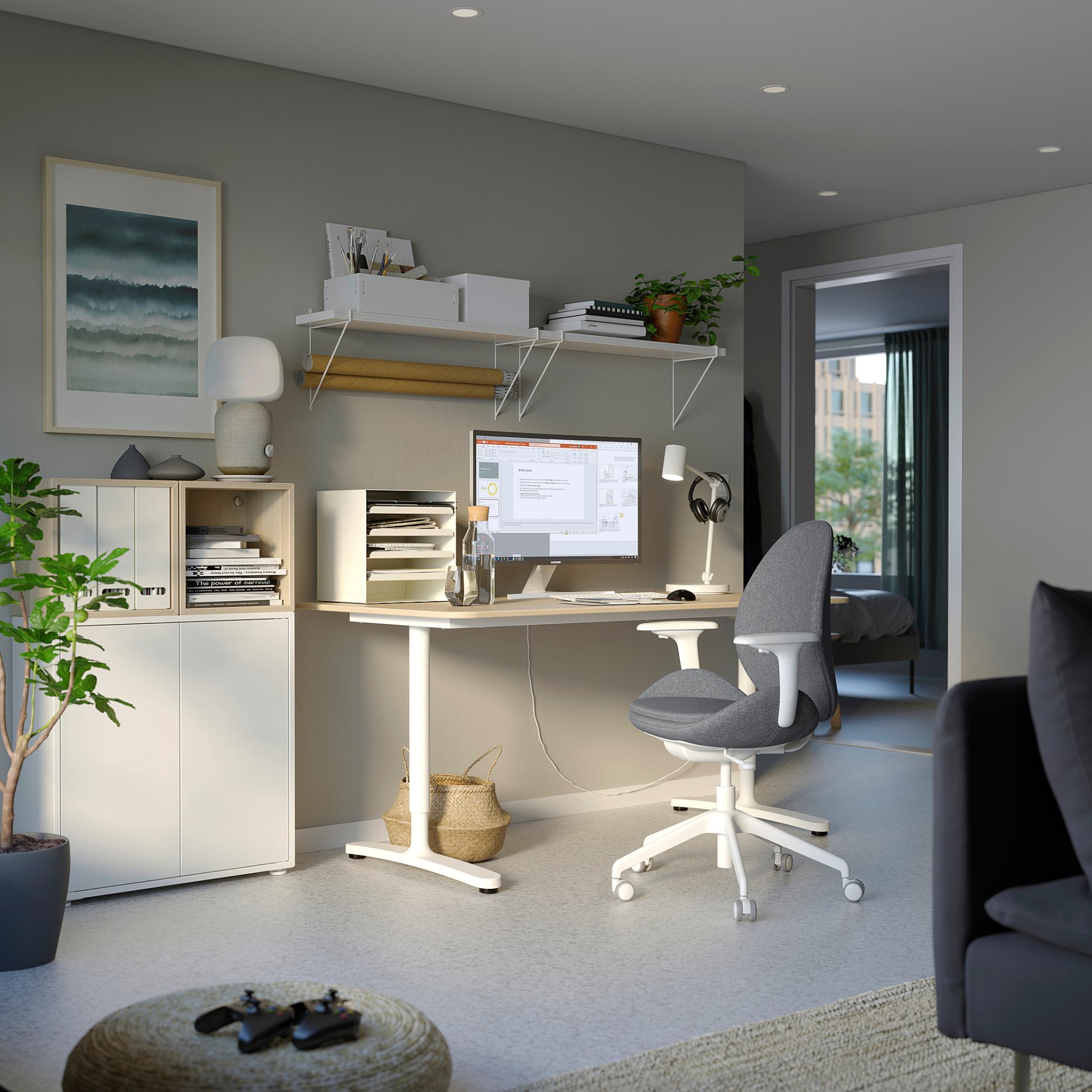 HATTEFJÄLL, office chair with armrests, 605.389.60