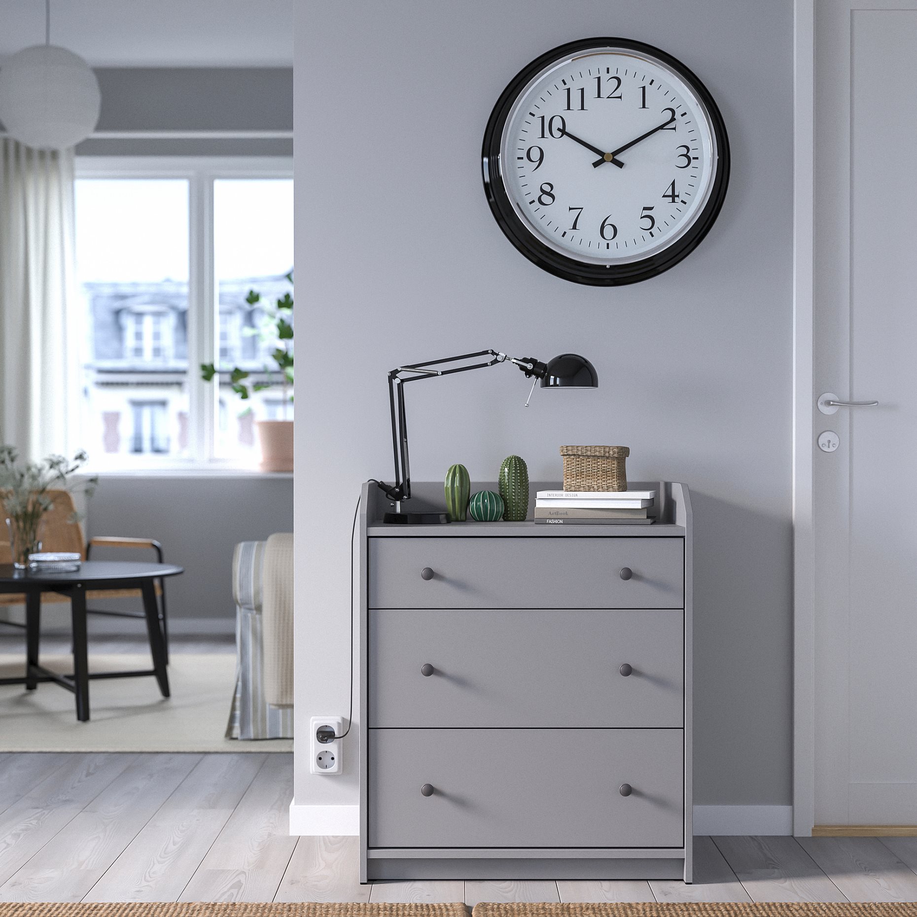 BRAVUR, wall clock, 59 cm, 605.404.73