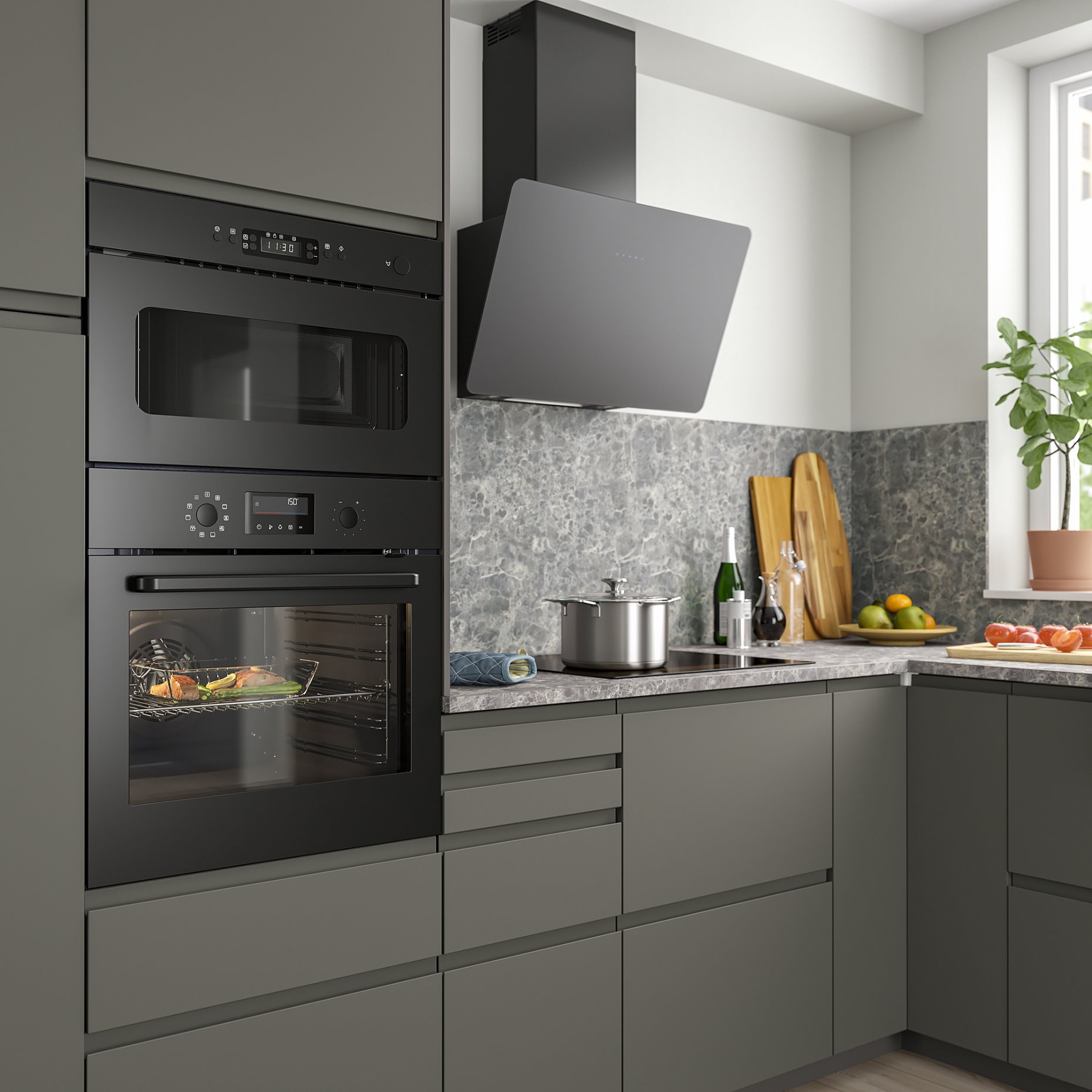 BRÄNDBO, φούρνος με αερόθερμο/IKEA 500, 605.576.56