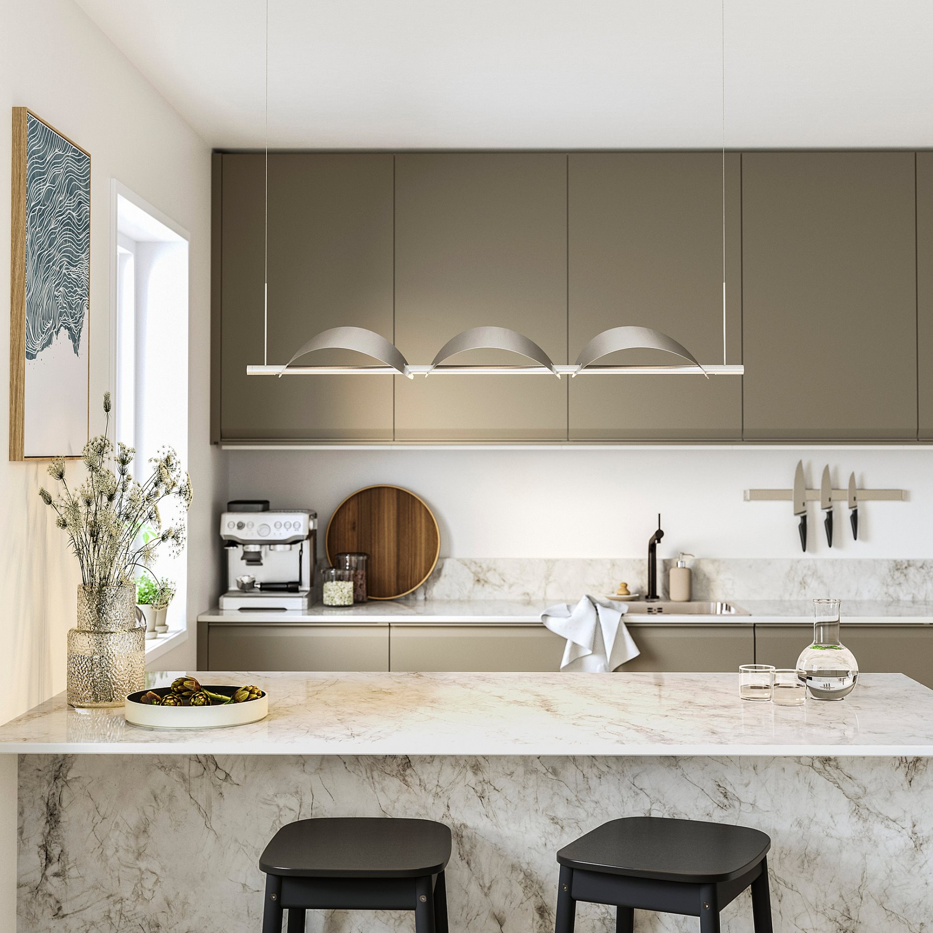 BACKSTÖRN, dimmable pendant lamp with built in LED light source, 108 cm, 605.778.76