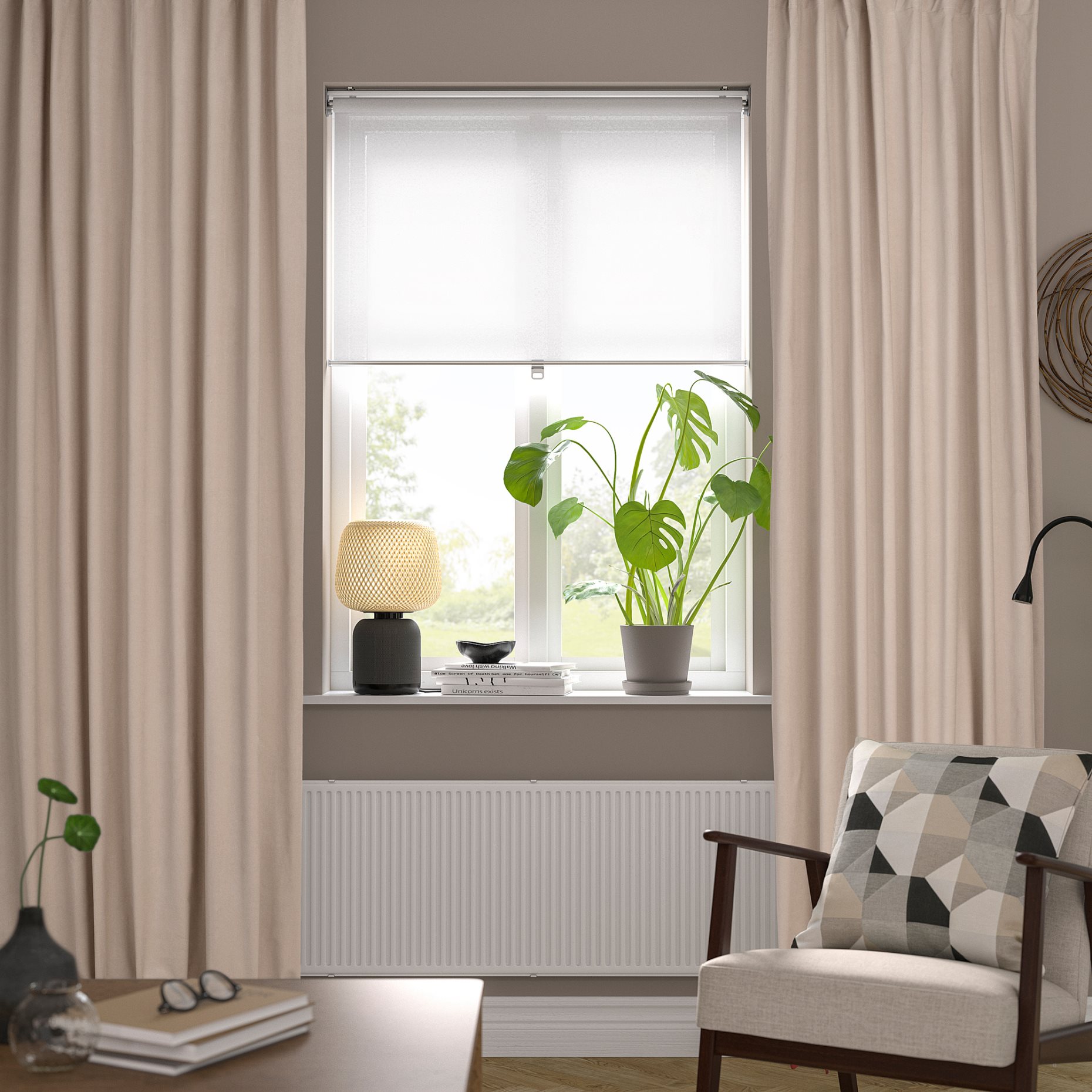SANELA, curtains 1 pair, 140x300 cm, 605.898.79