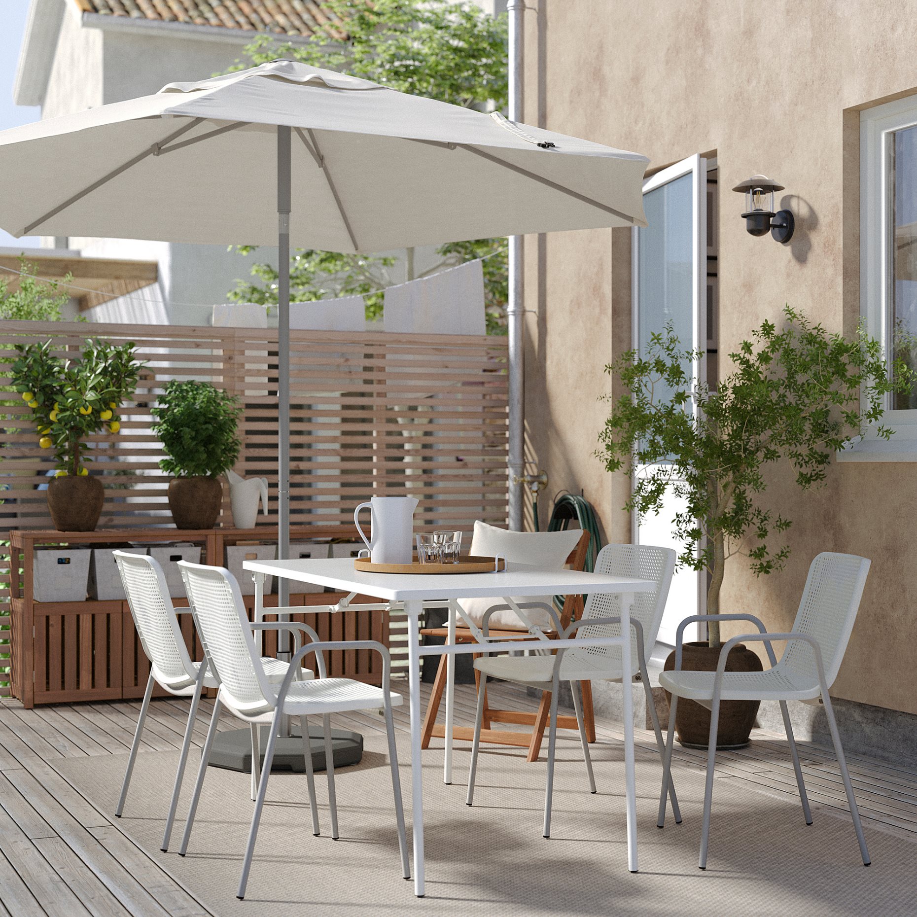TORPARÖ, chair with armrests, outdoor, 605.954.08