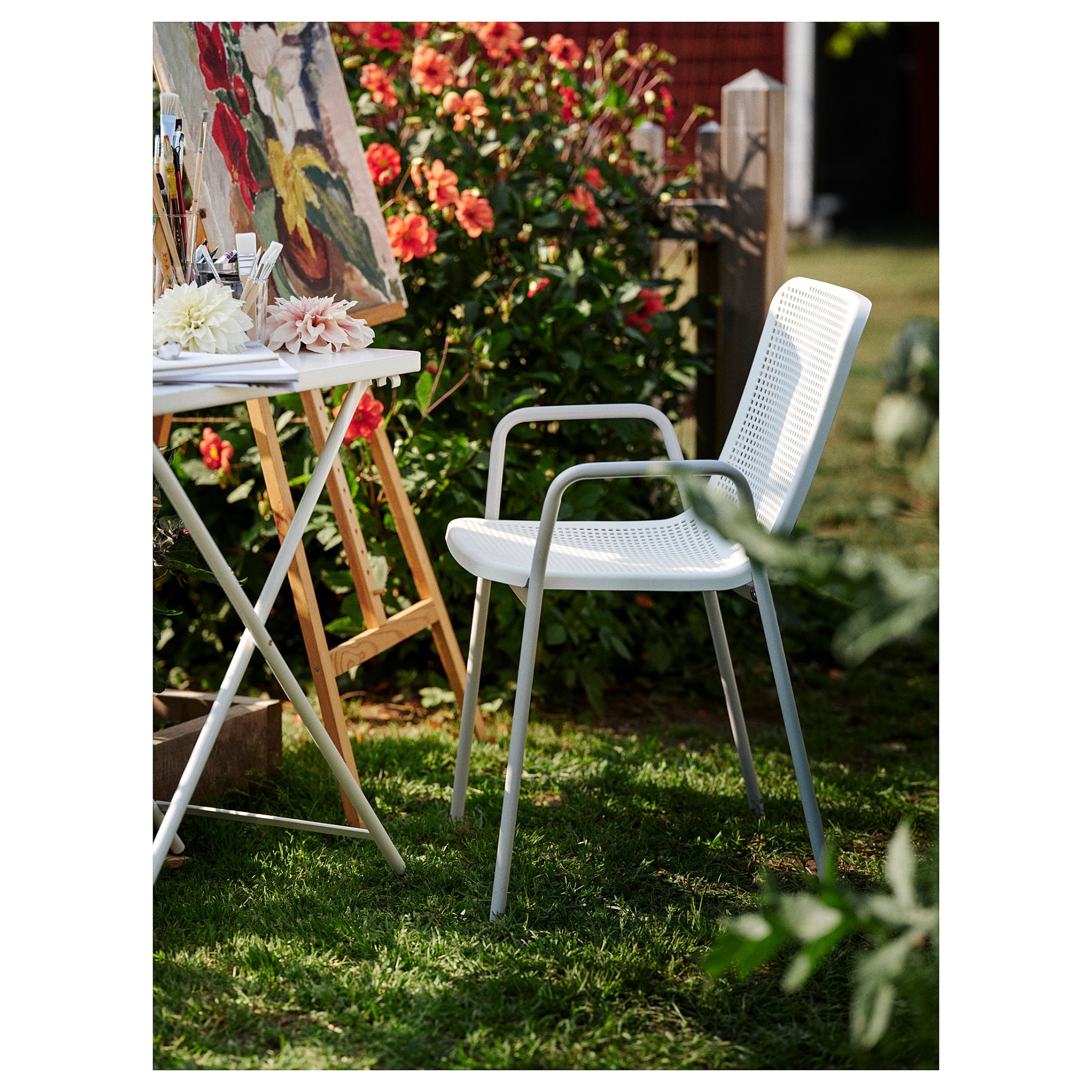 TORPARÖ, chair with armrests, outdoor, 605.954.08
