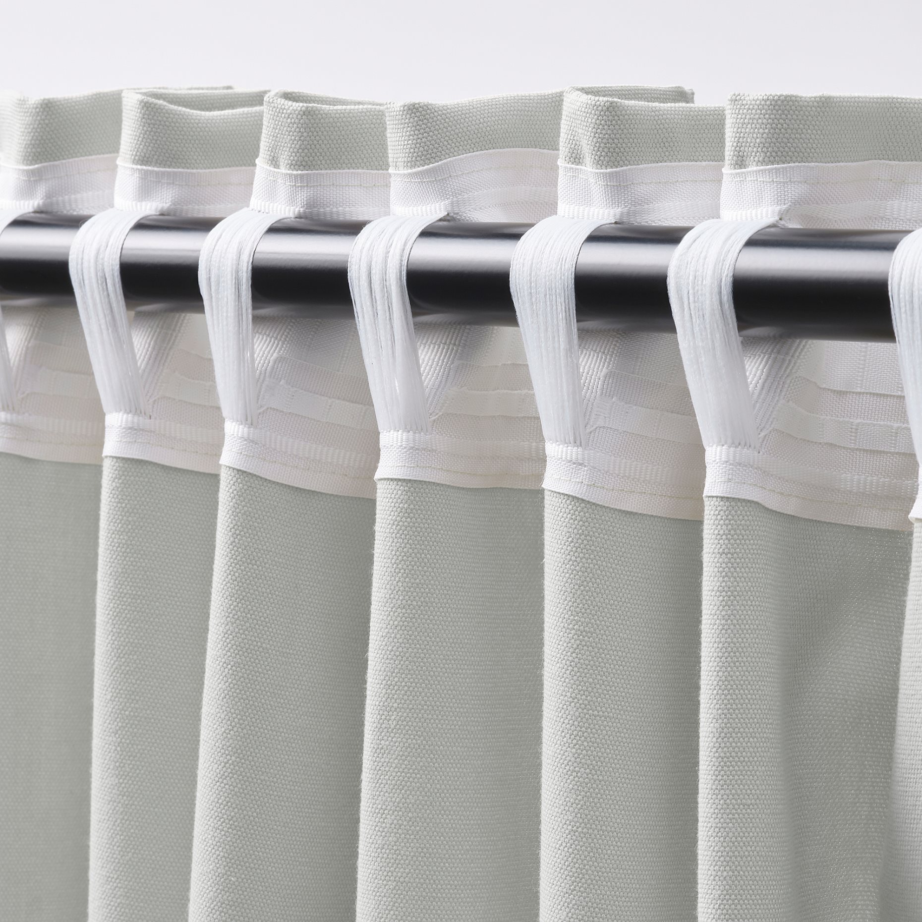 GINSTMOTT, curtains with heading tape/1 pair, 145x300 cm, 605.971.67