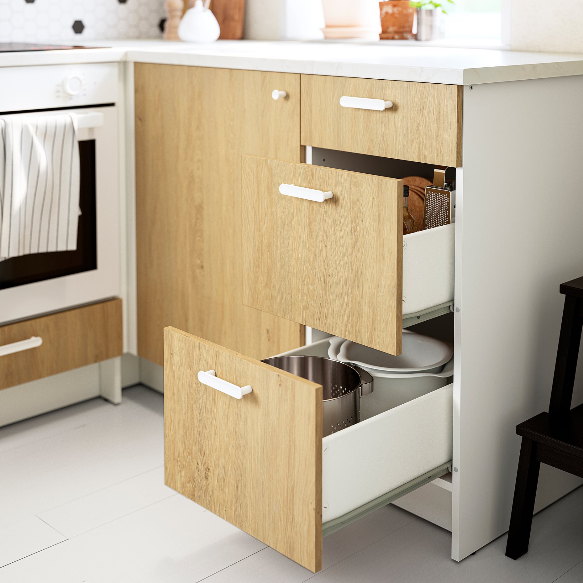 KNOXHULT, base cabinet with drawers, 40 cm, 606.039.79