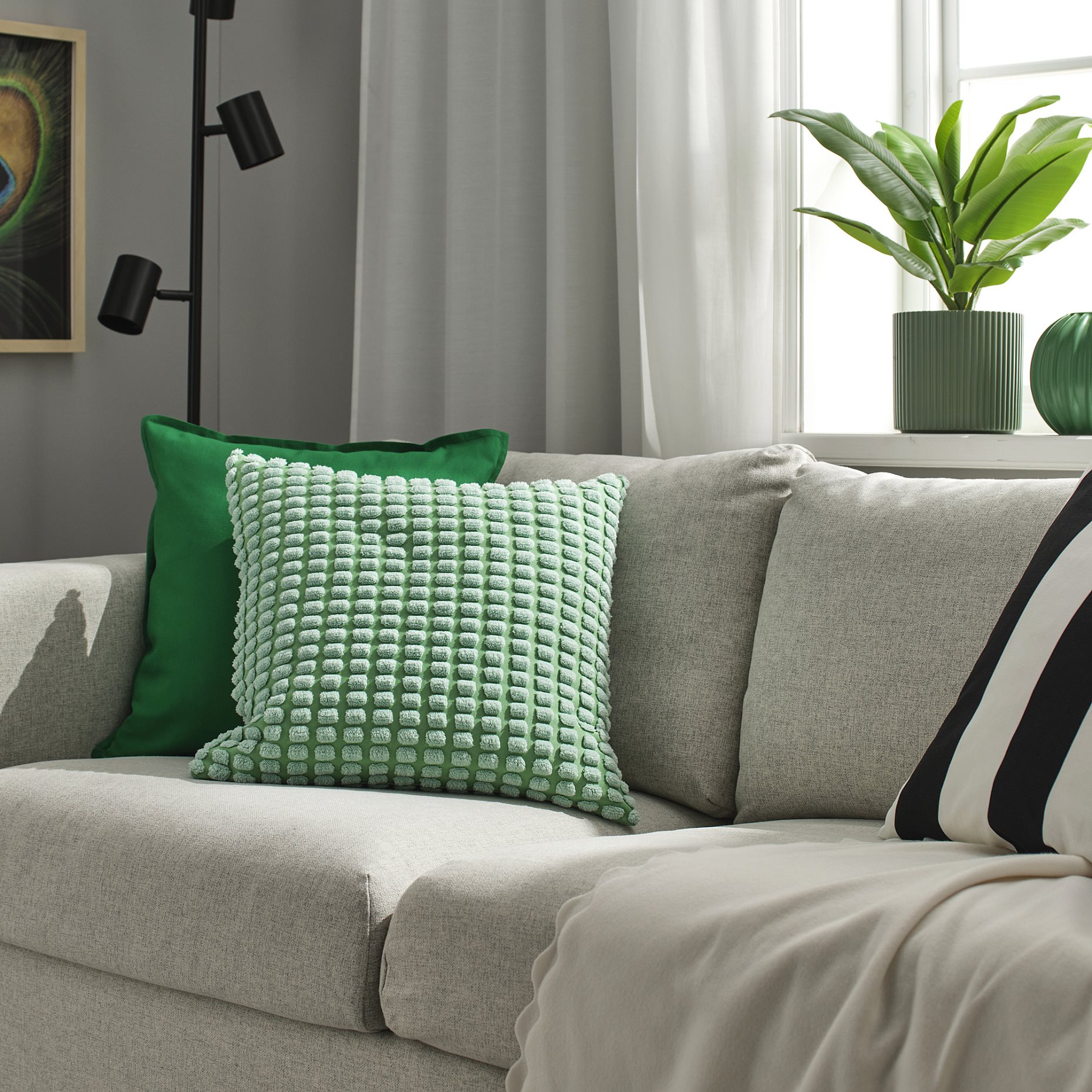 SVARTPOPPEL, cushion cover, 50x50 cm, 606.047.09
