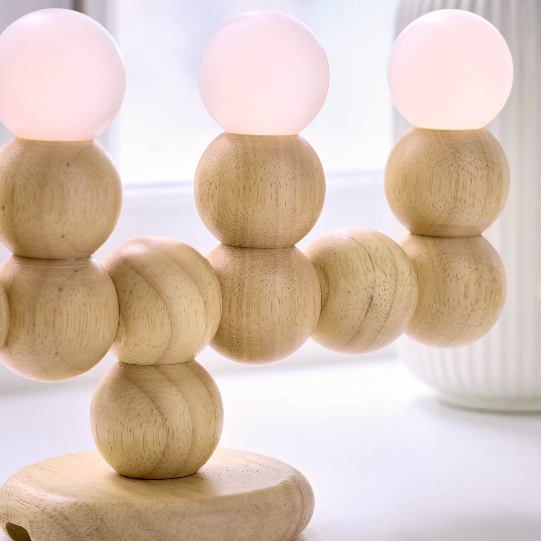 STRÅLA, candelabra with built in LED light source, battery-operated/white, 606.066.47