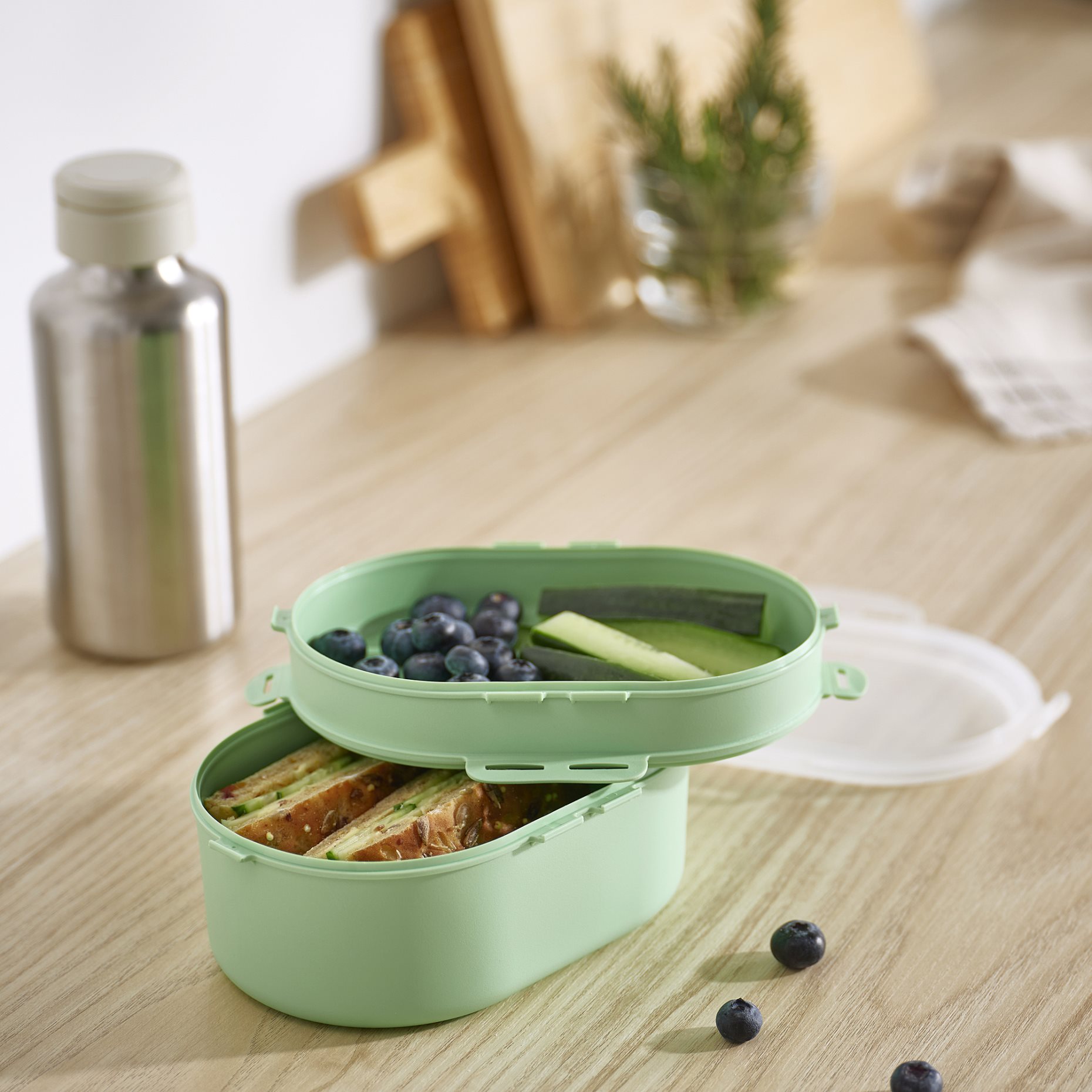 UTBJUDA, stackable lunch box for dry food, 606.071.14