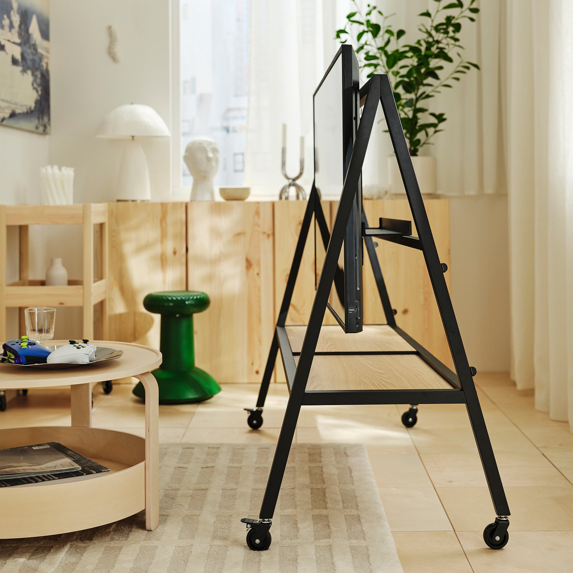YXSTABY, gaming tv stand on castors, 606.200.02