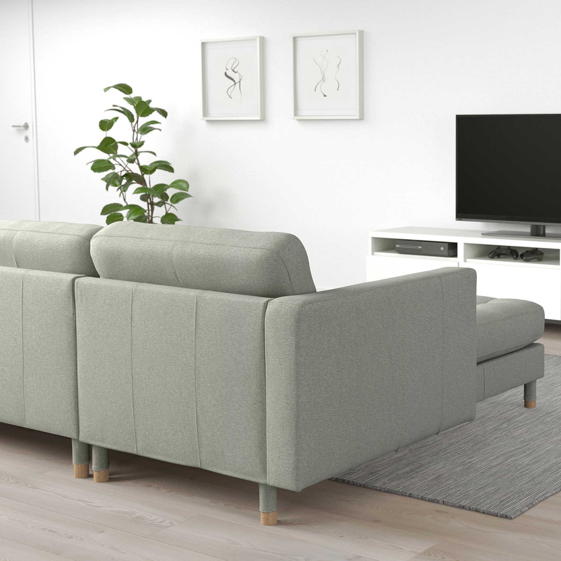 LANDSKRONA, 3-seat sofa with chaise longue, 692.726.87