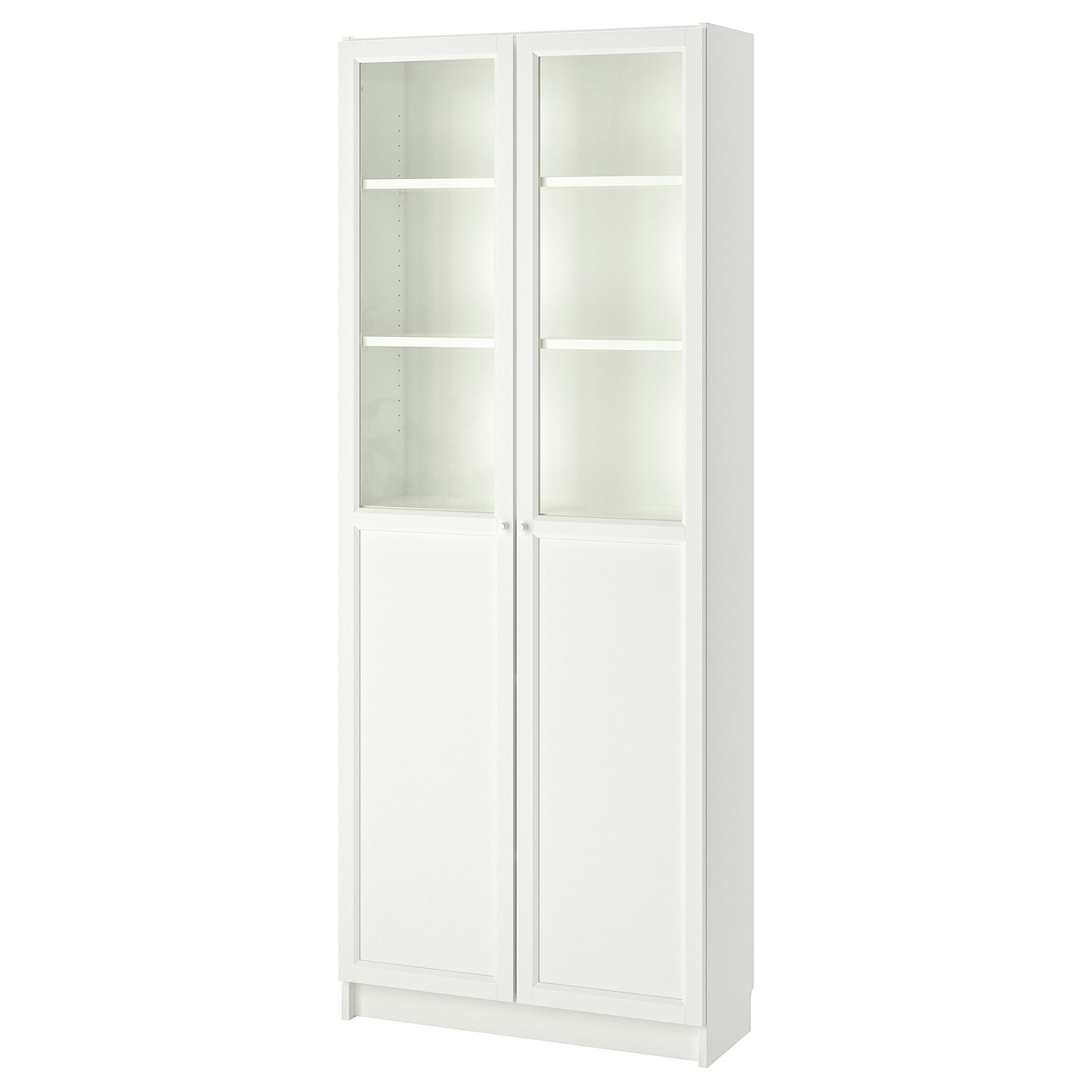 BILLY/OXBERG, bookcase with doors, 80x30x202 cm, 692.817.76