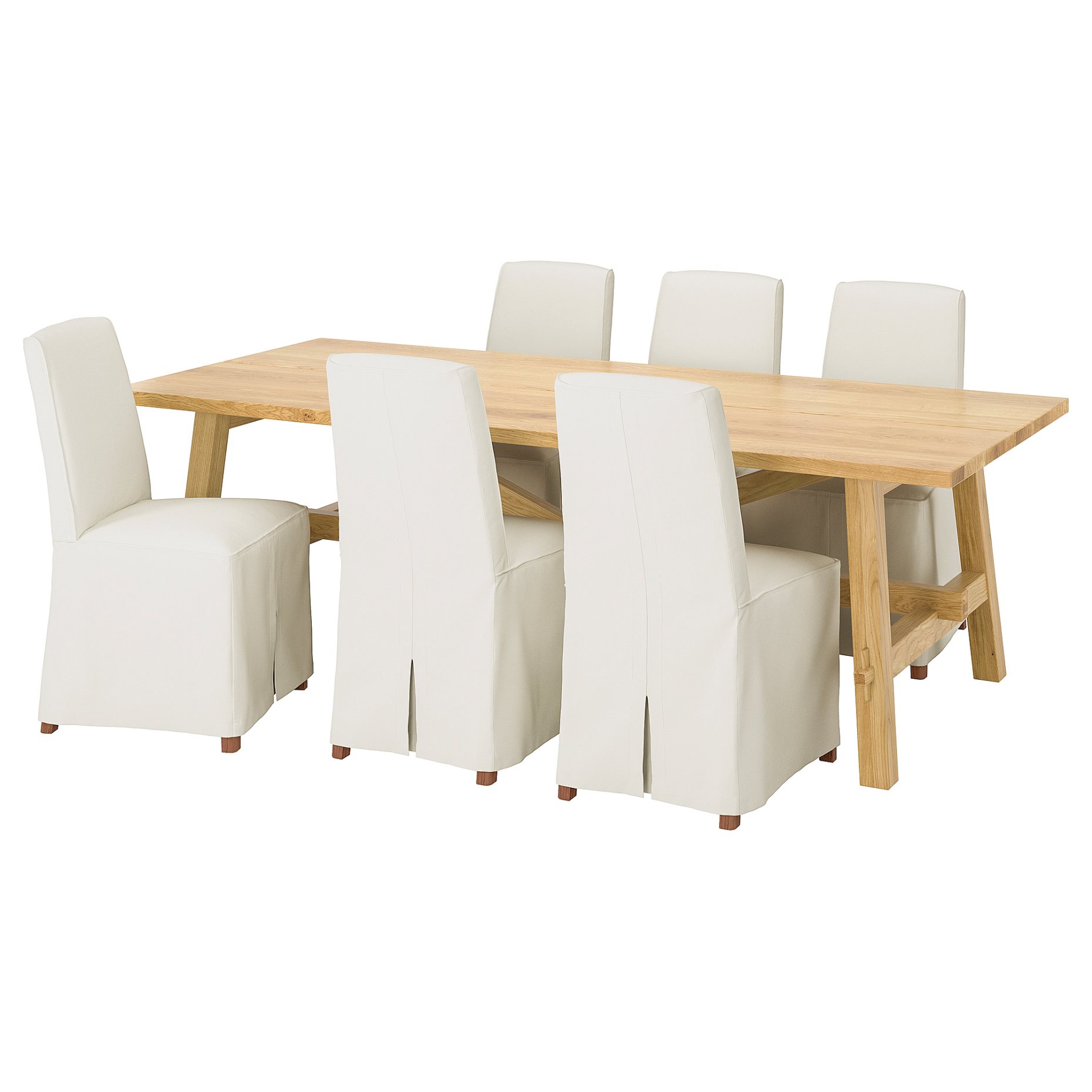 MOCKELBY/BERGMUND, τραπέζι και 6 καρέκλες, 235x100 cm, 694.084.74