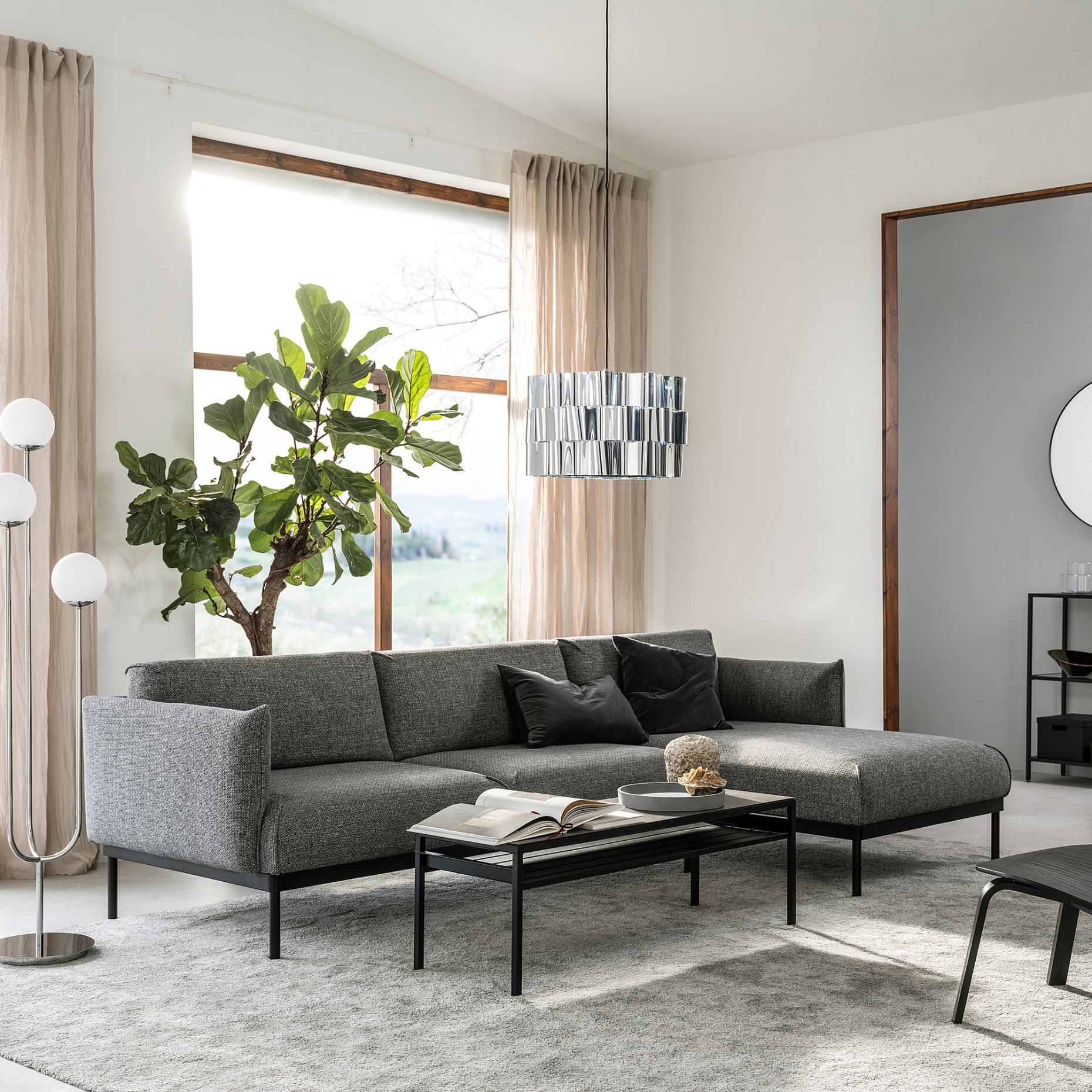 ÄPPLARYD, 3-seat sofa with chaise longue, 694.180.67