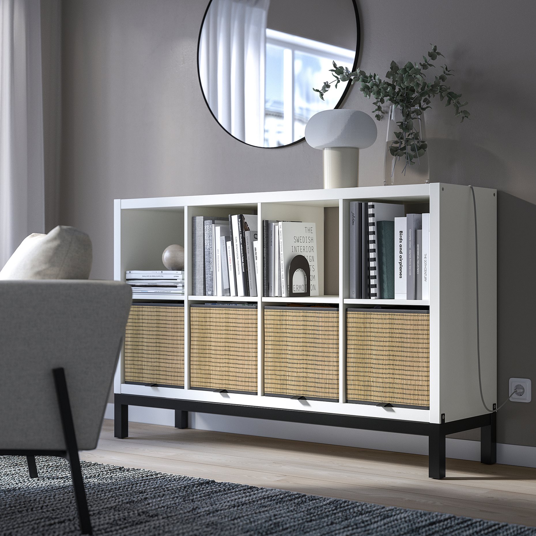 KALLAX, ραφιέρα με βάση, 147x94 cm, 694.426.75