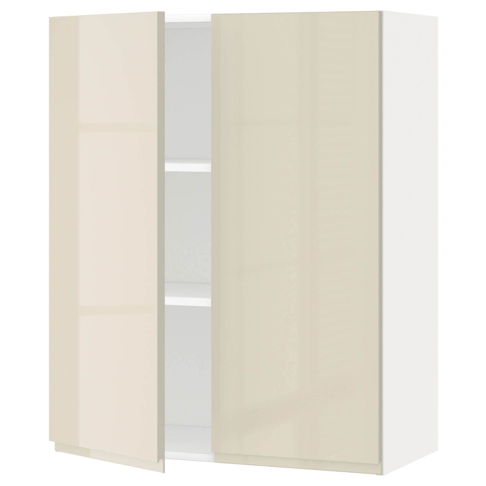 METOD, ντουλάπι τοίχου με ράφια/2 πόρτες, 80x100 cm, 694.578.98