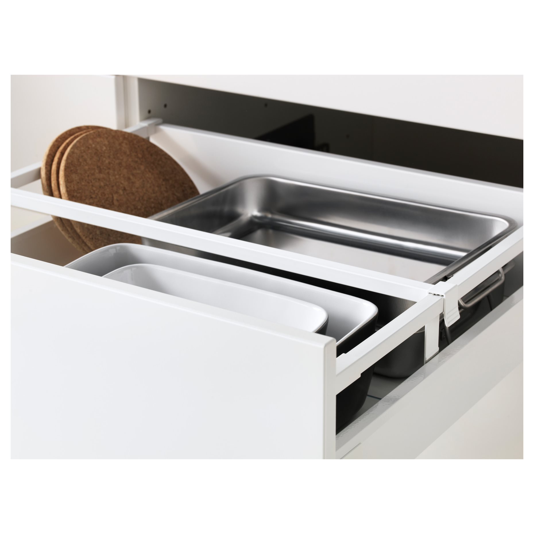 METOD, high cabinet for oven/microwave with door/2 drawers, 60x60x200 cm, 694.593.88