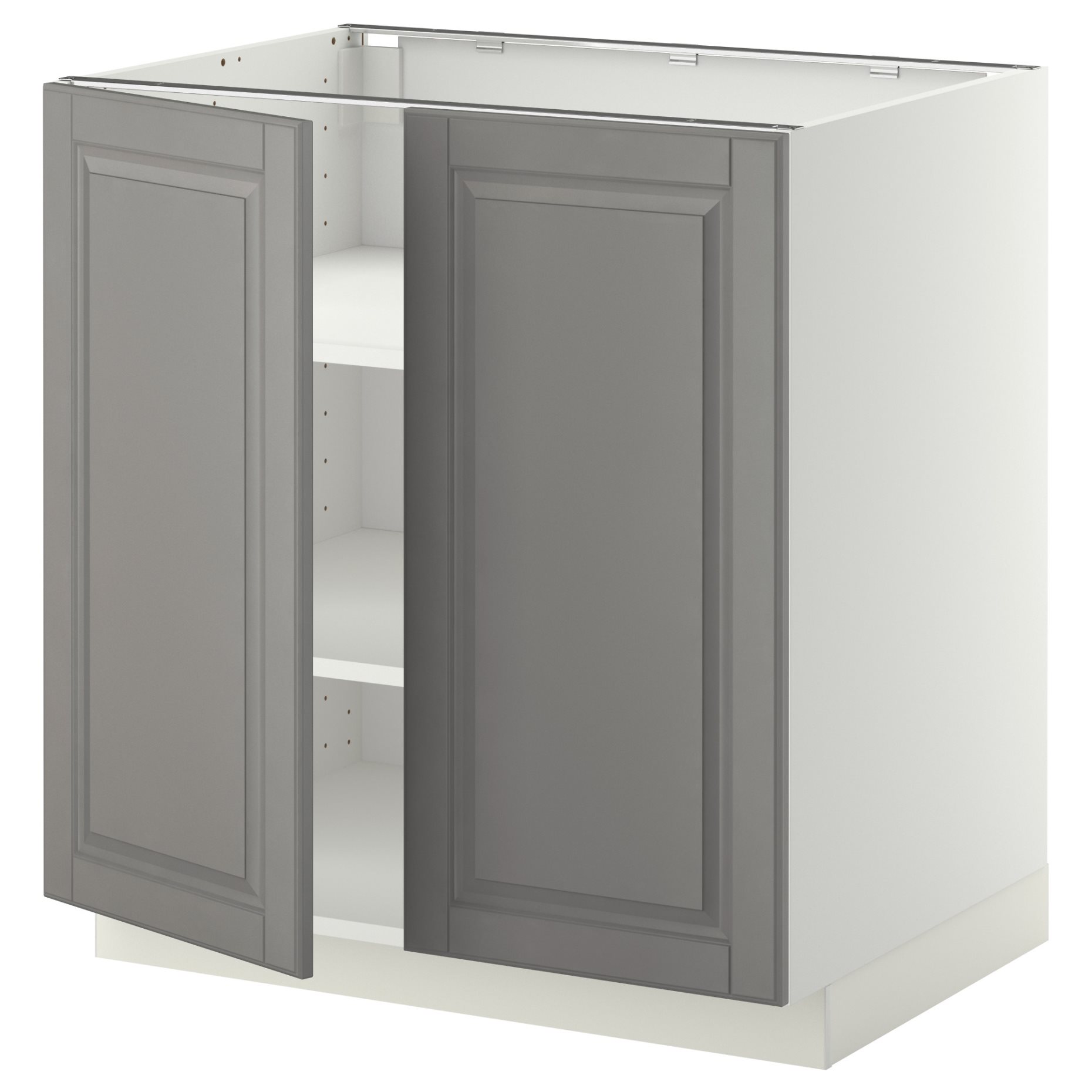 METOD, base cabinet with shelves/2 doors, 80x60 cm, 694.594.06