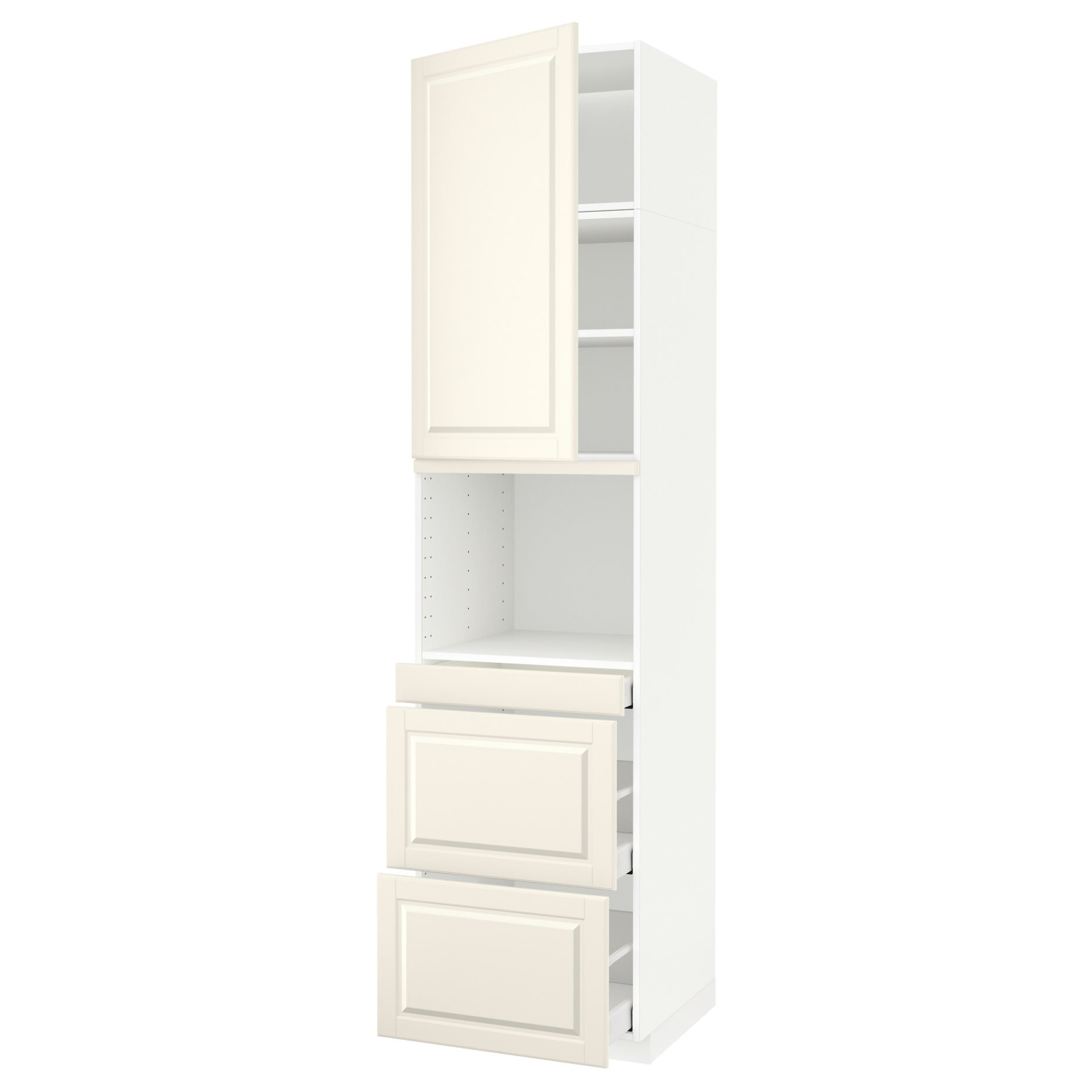 METOD, high cabinet for microwave combi with door/3 drawers, 60x60x240 cm, 694.614.52