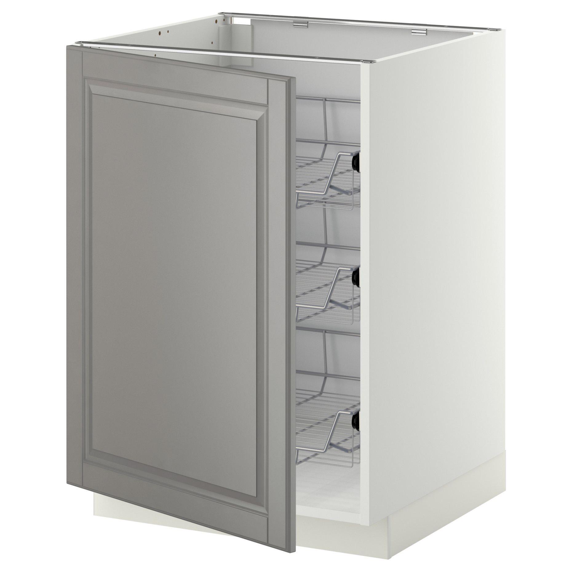 METOD, base cabinet with wire baskets, 60x60 cm, 694.645.25