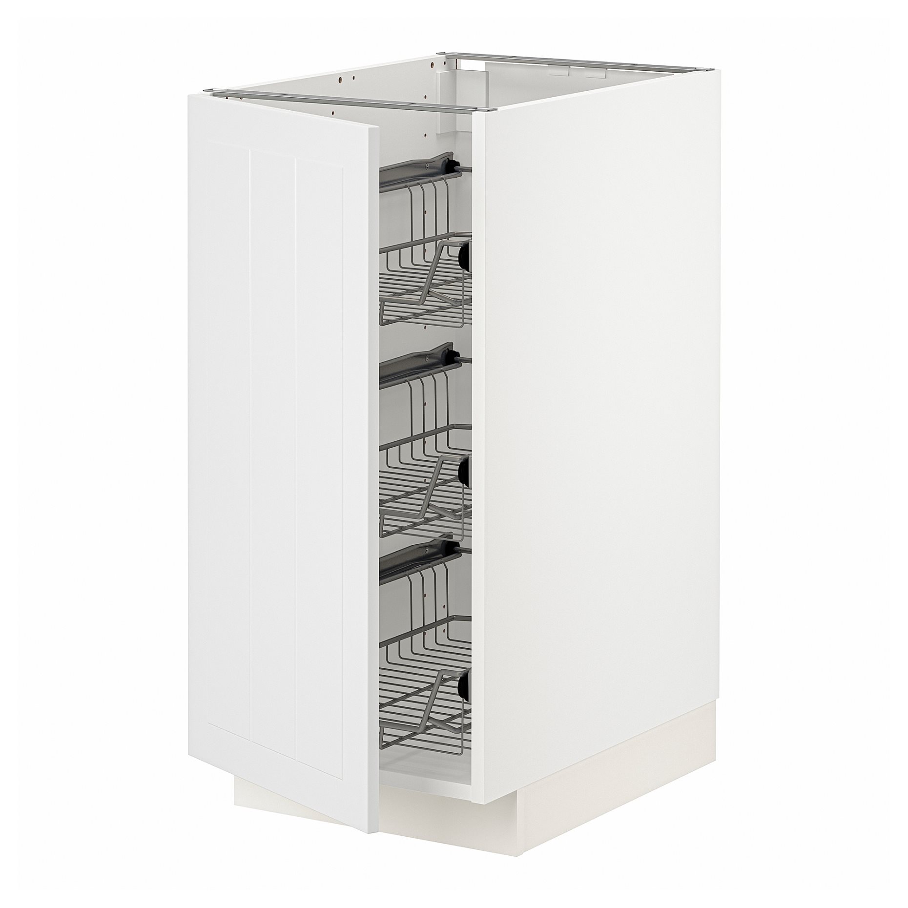 METOD, base cabinet with wire baskets, 40x60 cm, 694.678.78