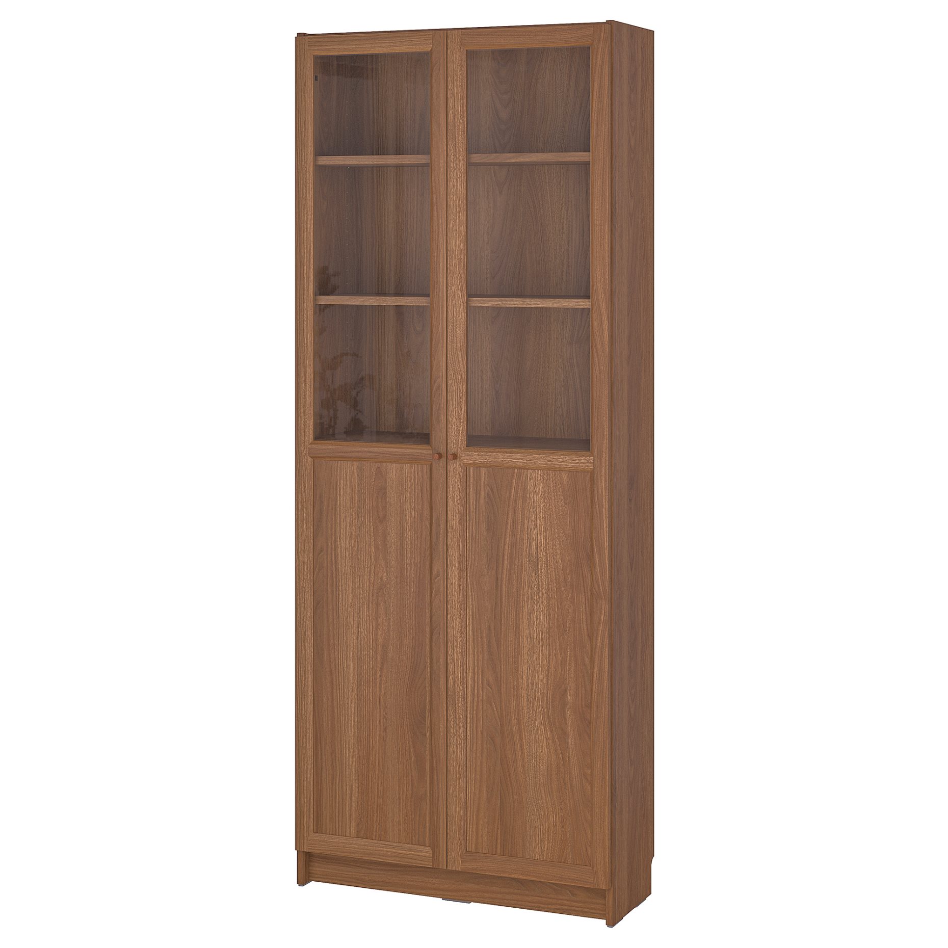 BILLY/OXBERG, bookcase with panel/glass doors, 80x30x202 cm, 694.833.26