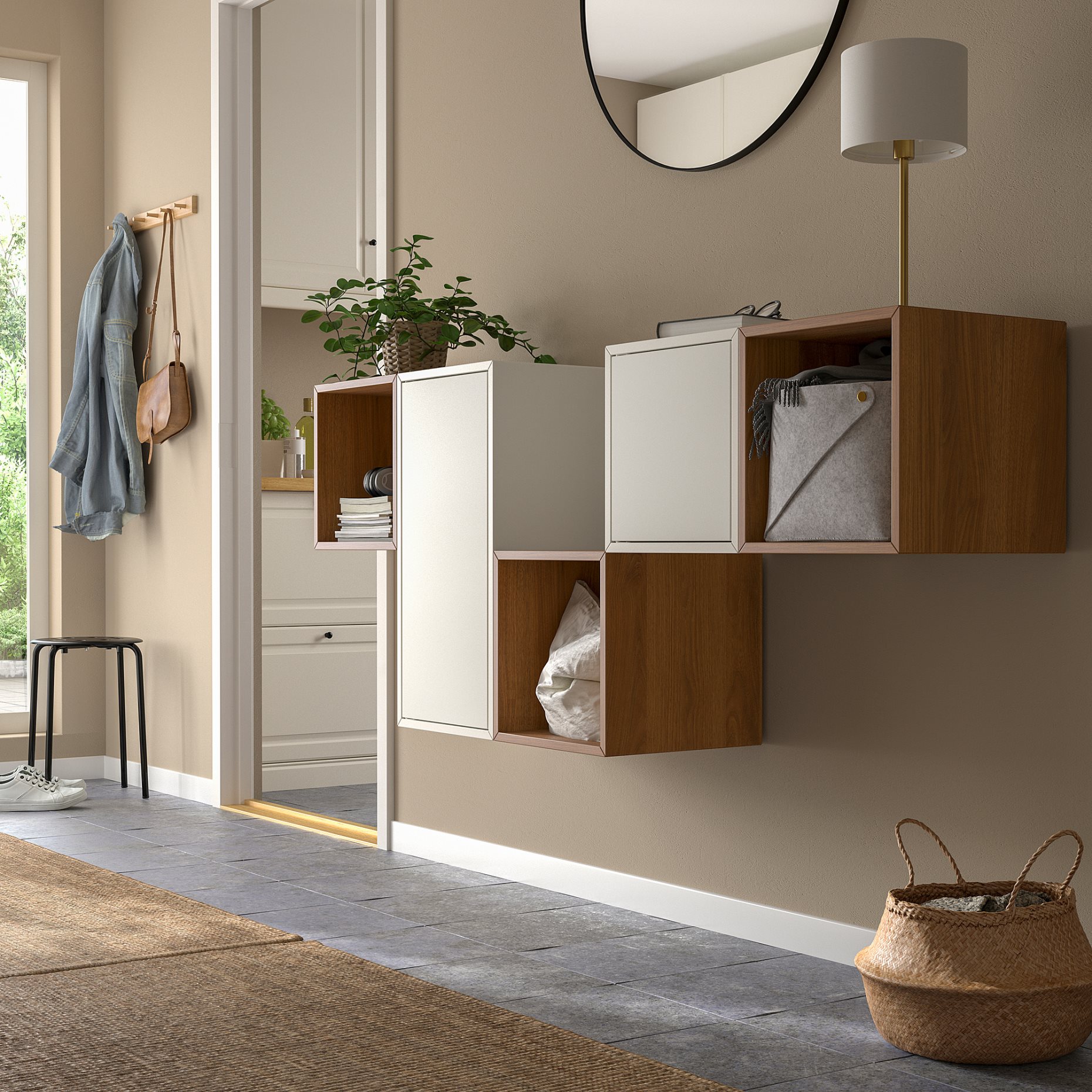 EKET, wall-mounted cabinet combination, 175x35x70 cm, 694.903.17