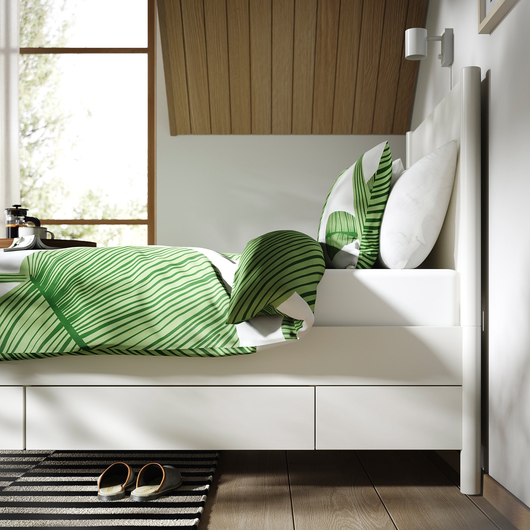 TONSTAD, bed frame with storage, 90x200 cm, 694.966.30